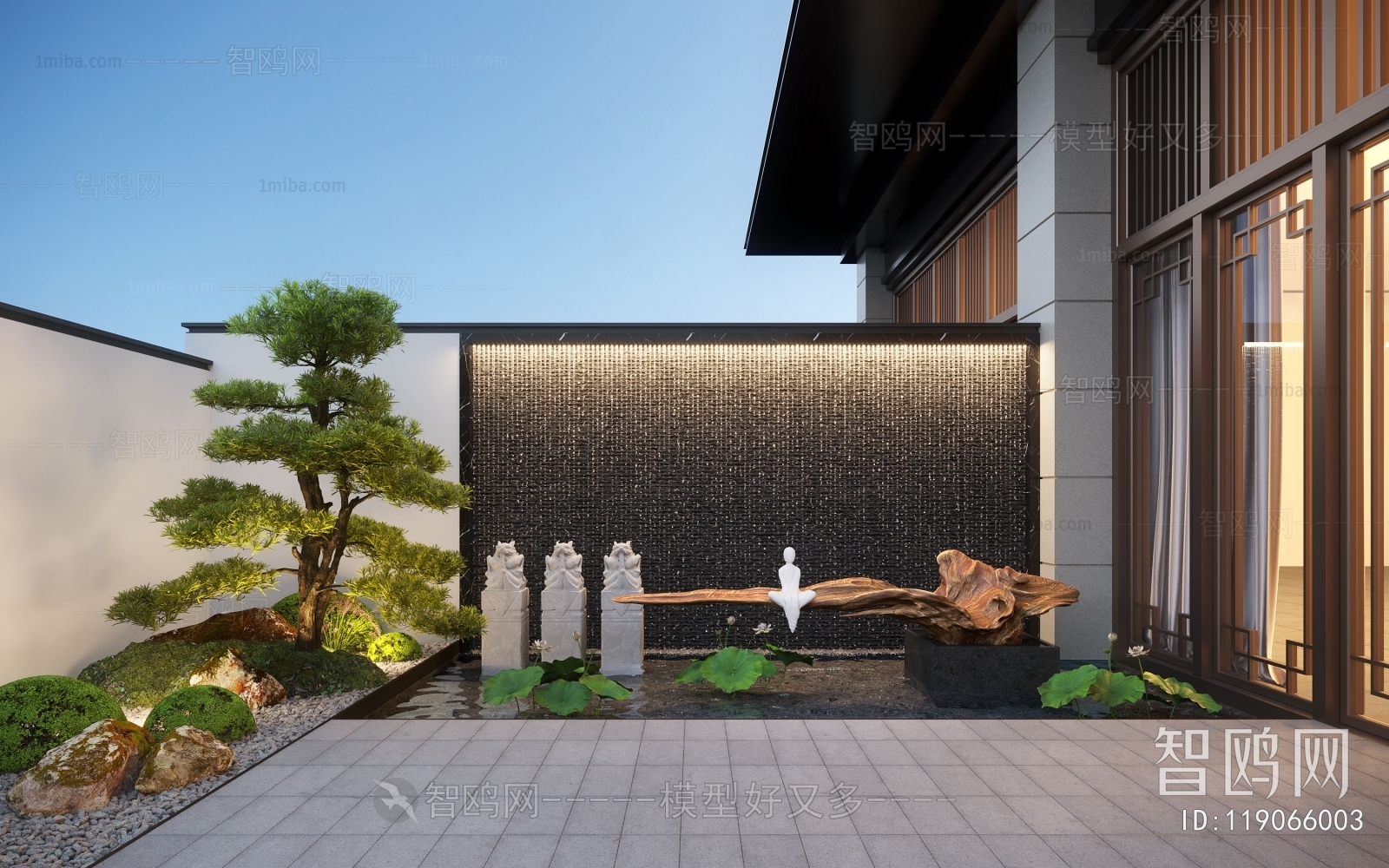 New Chinese Style Courtyard/landscape