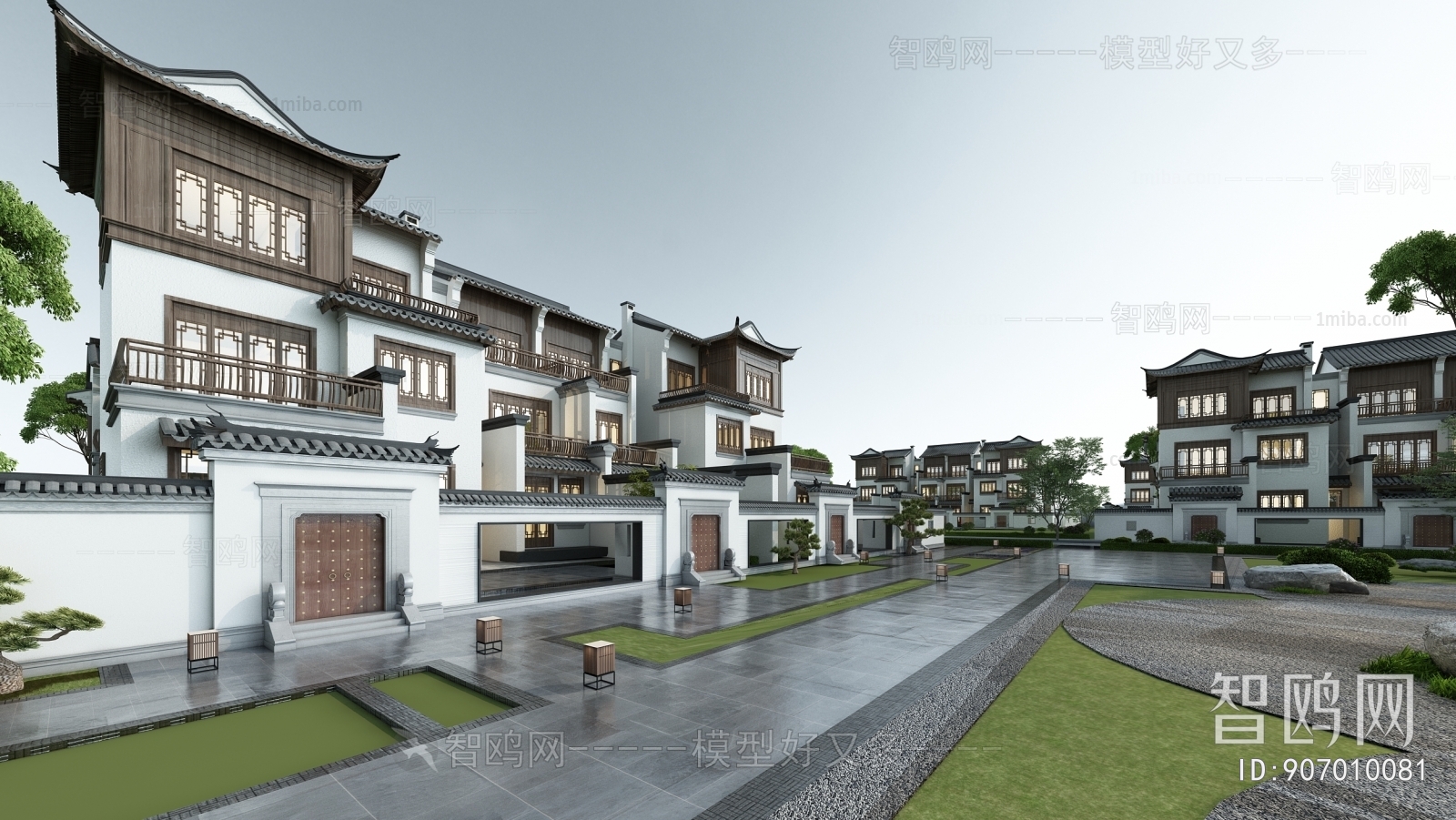 New Chinese Style Villa Appearance