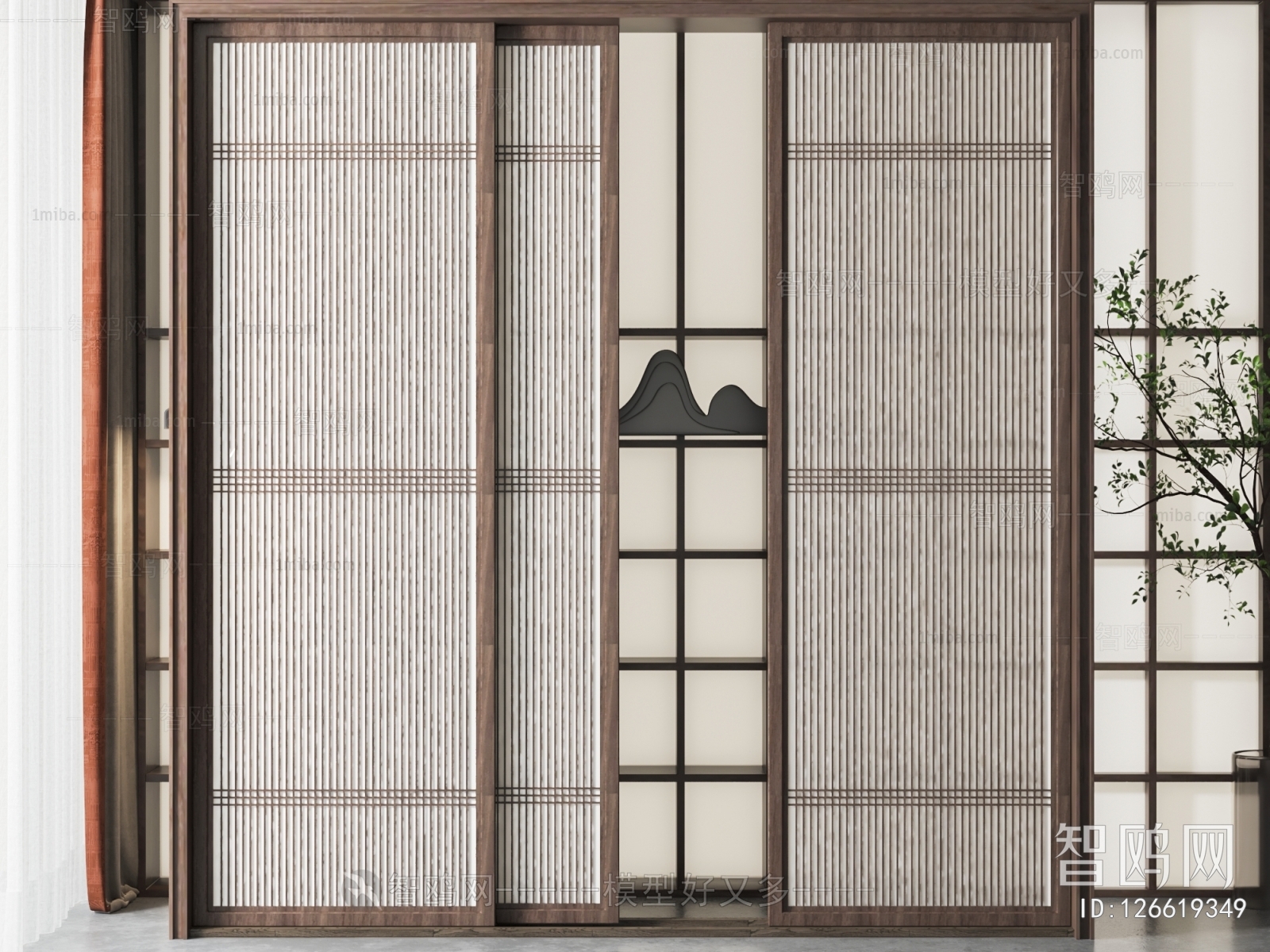 New Chinese Style Sliding Door