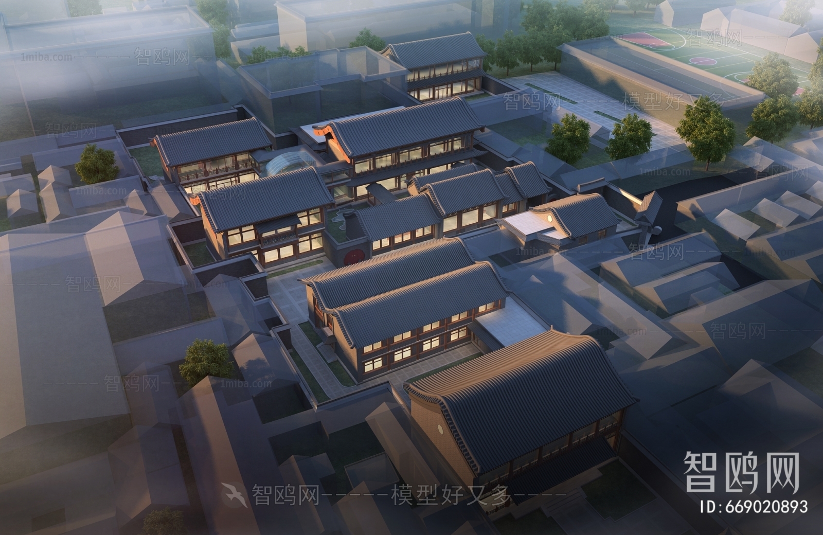 Chinese Style Architectural Bird's-eye View Planning