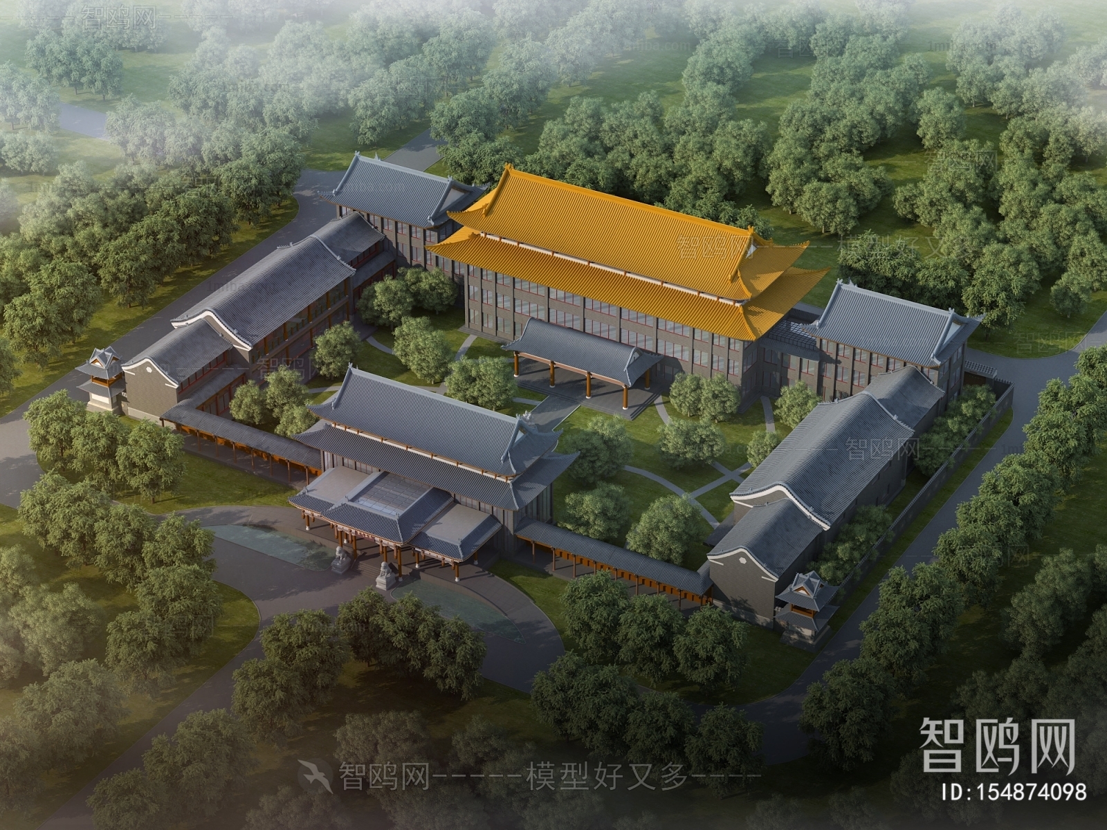 Chinese Style Architectural Bird's-eye View Planning