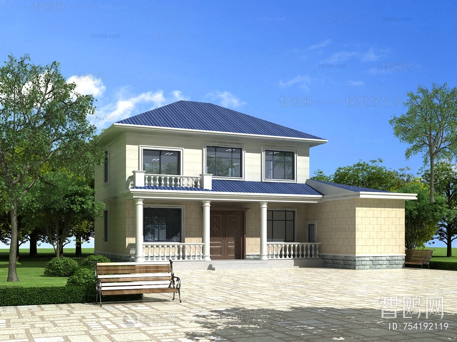 Simple European Style Villa Appearance