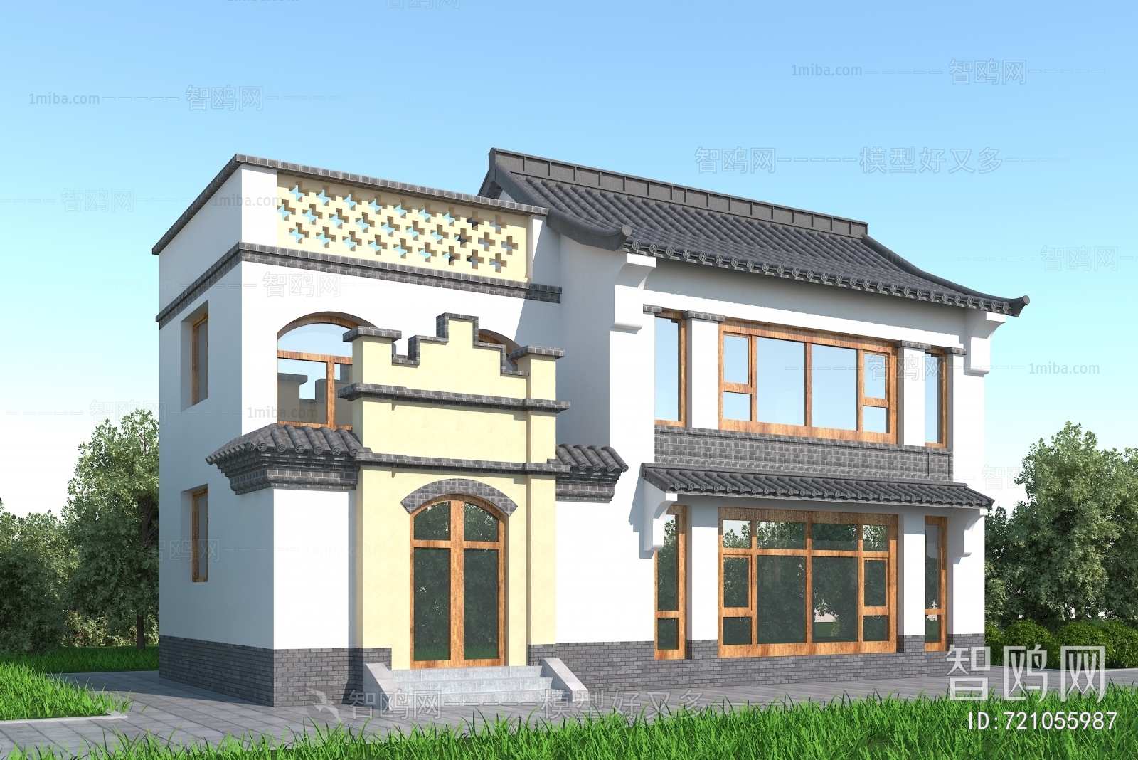Chinese Style New Chinese Style Building Appearance