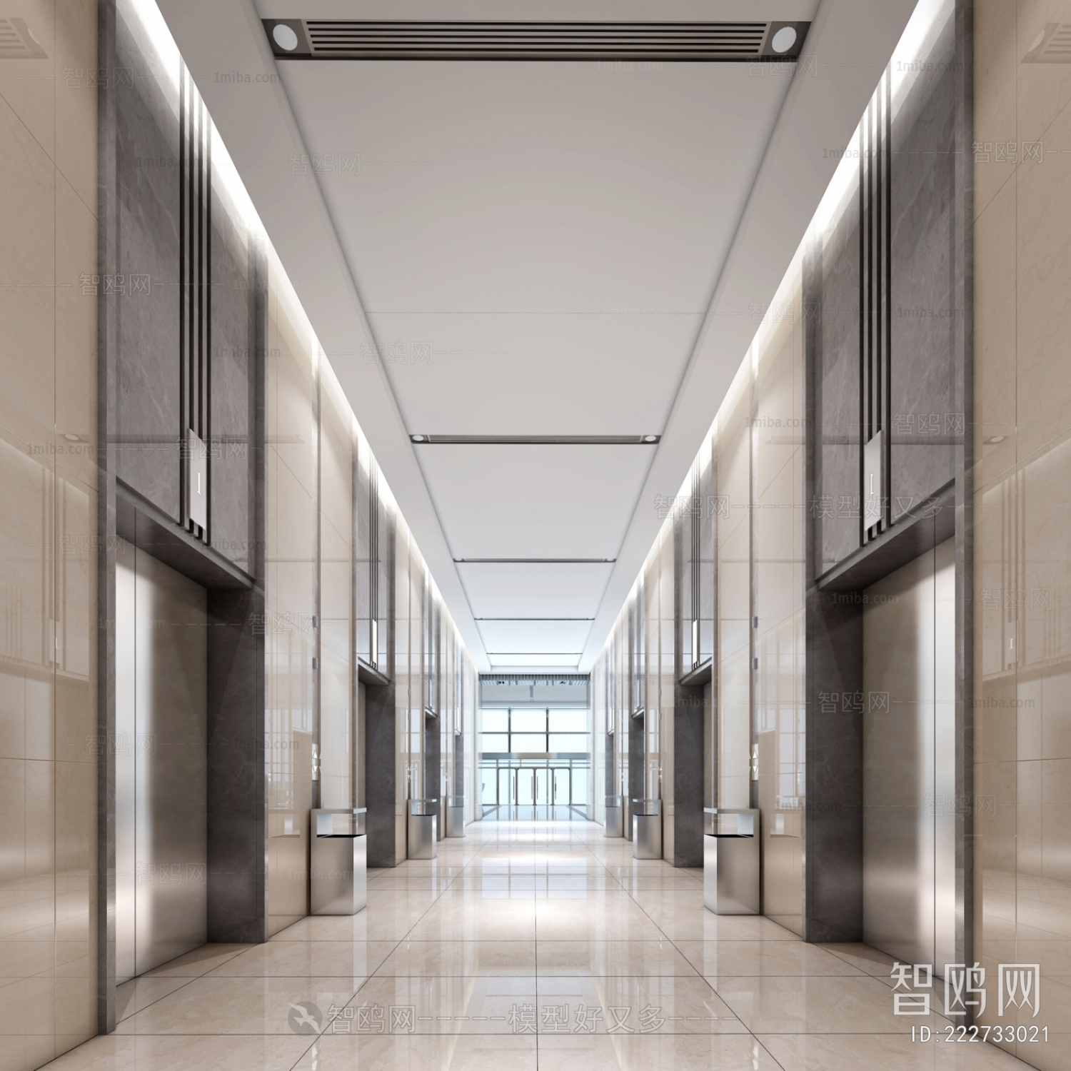 Modern Office Elevator Hall