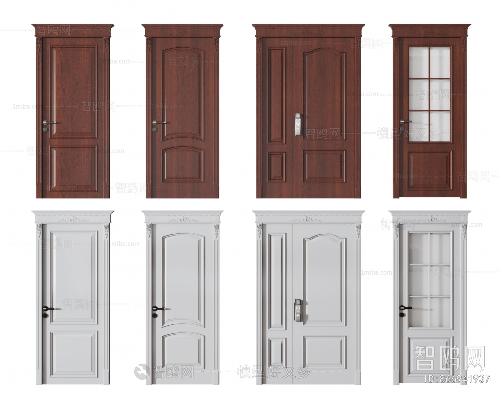 Simple European Style Single Door