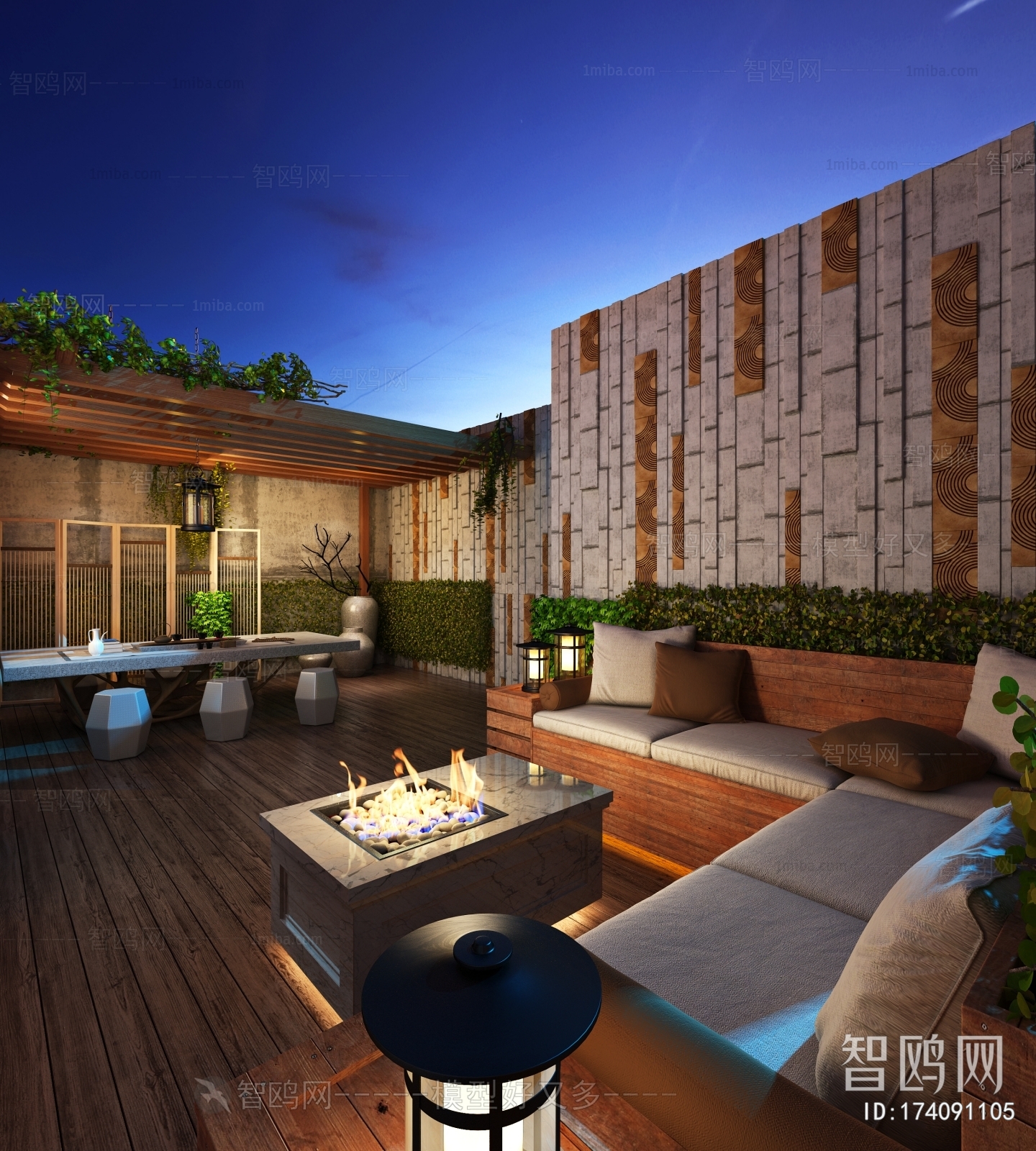 New Chinese Style Courtyard/landscape