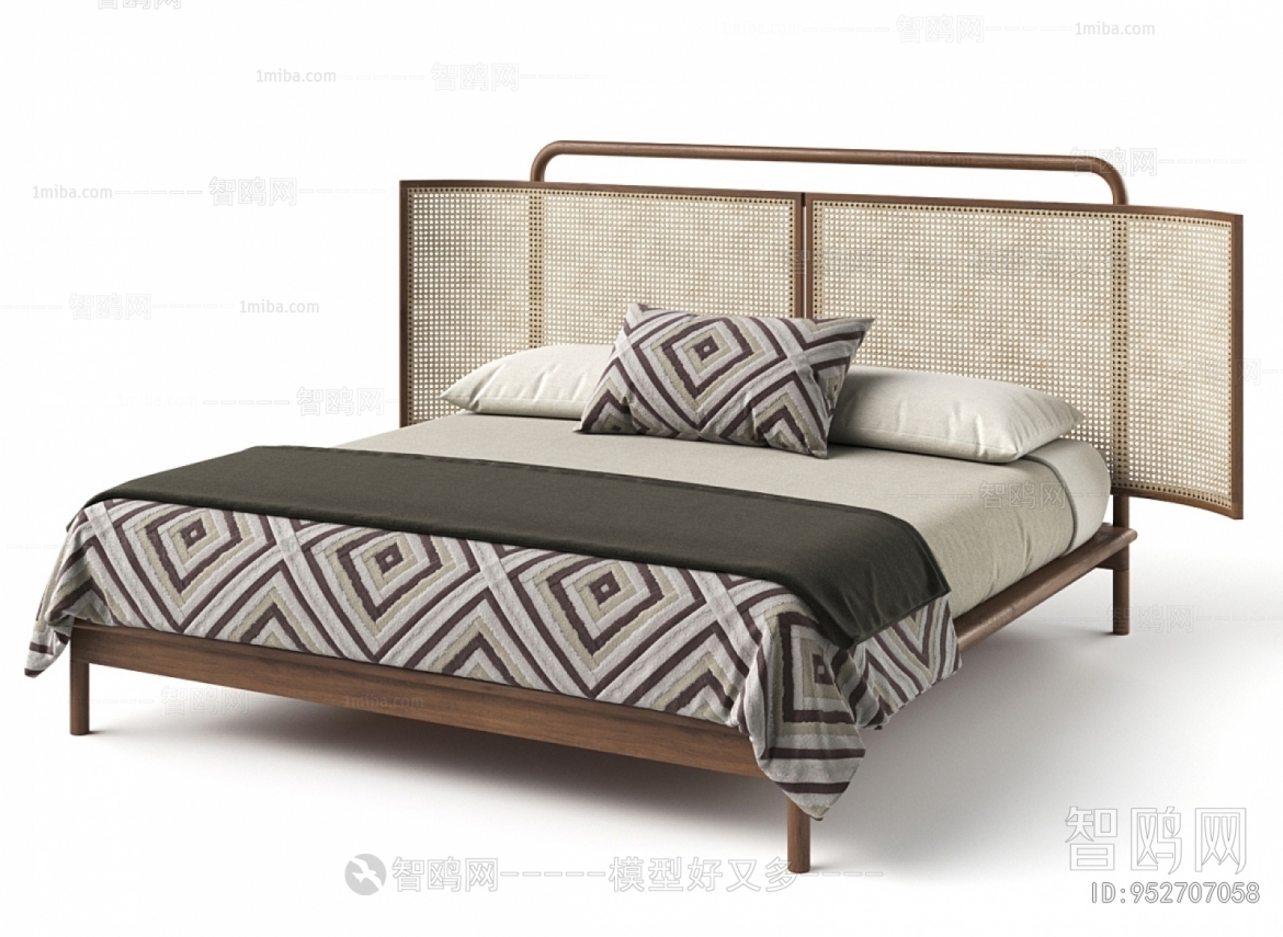 New Chinese Style Double Bed