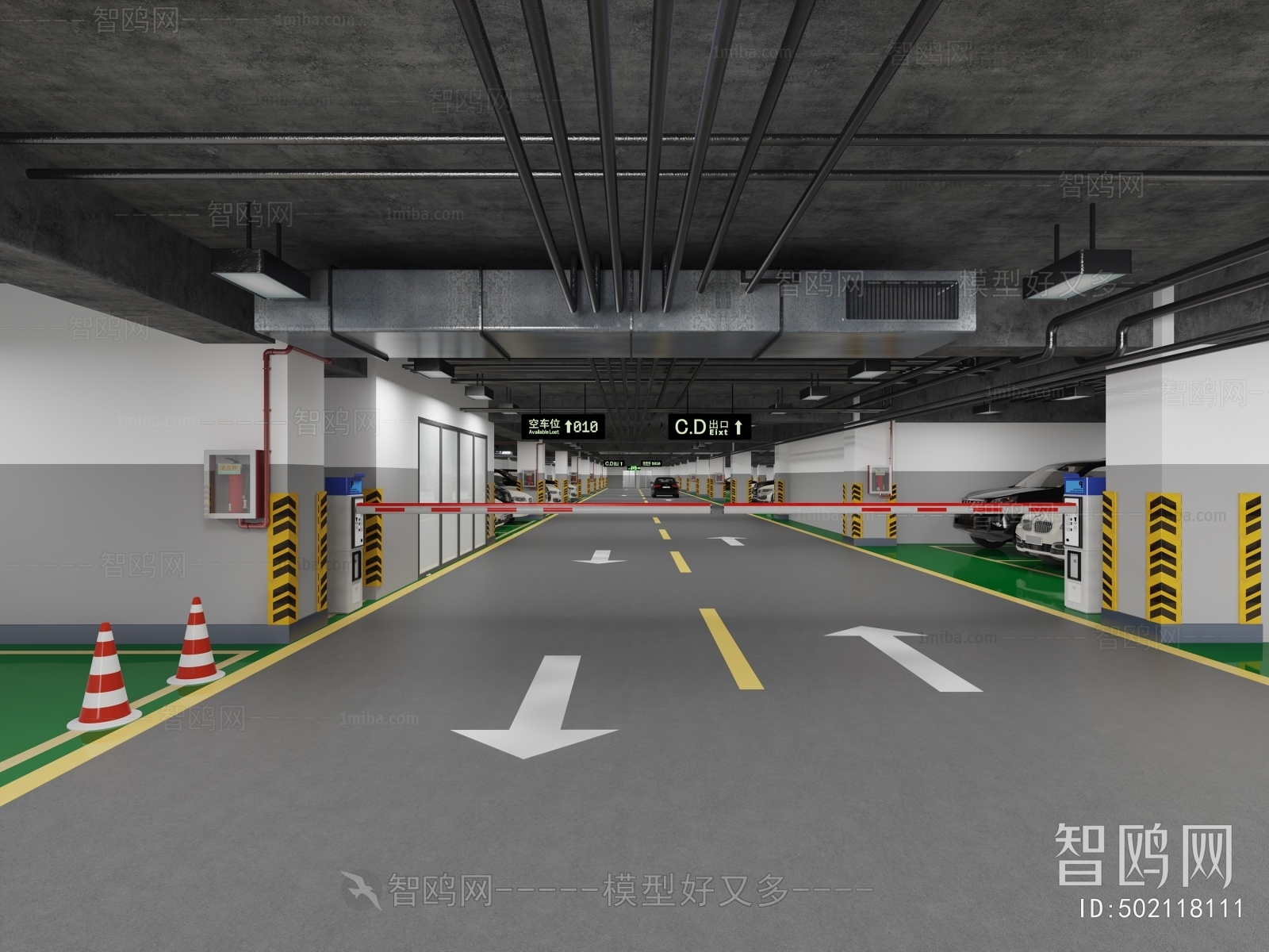 Modern Underground Parking Lot