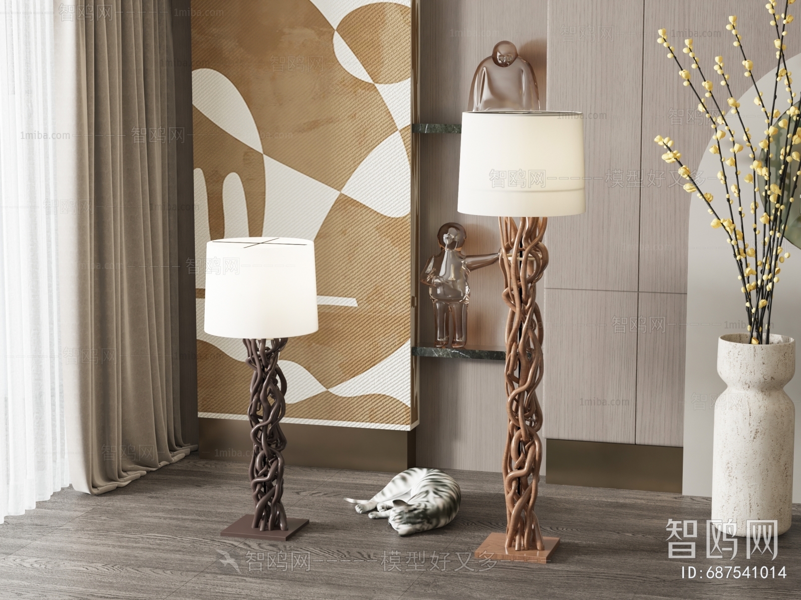 New Chinese Style Floor Lamp