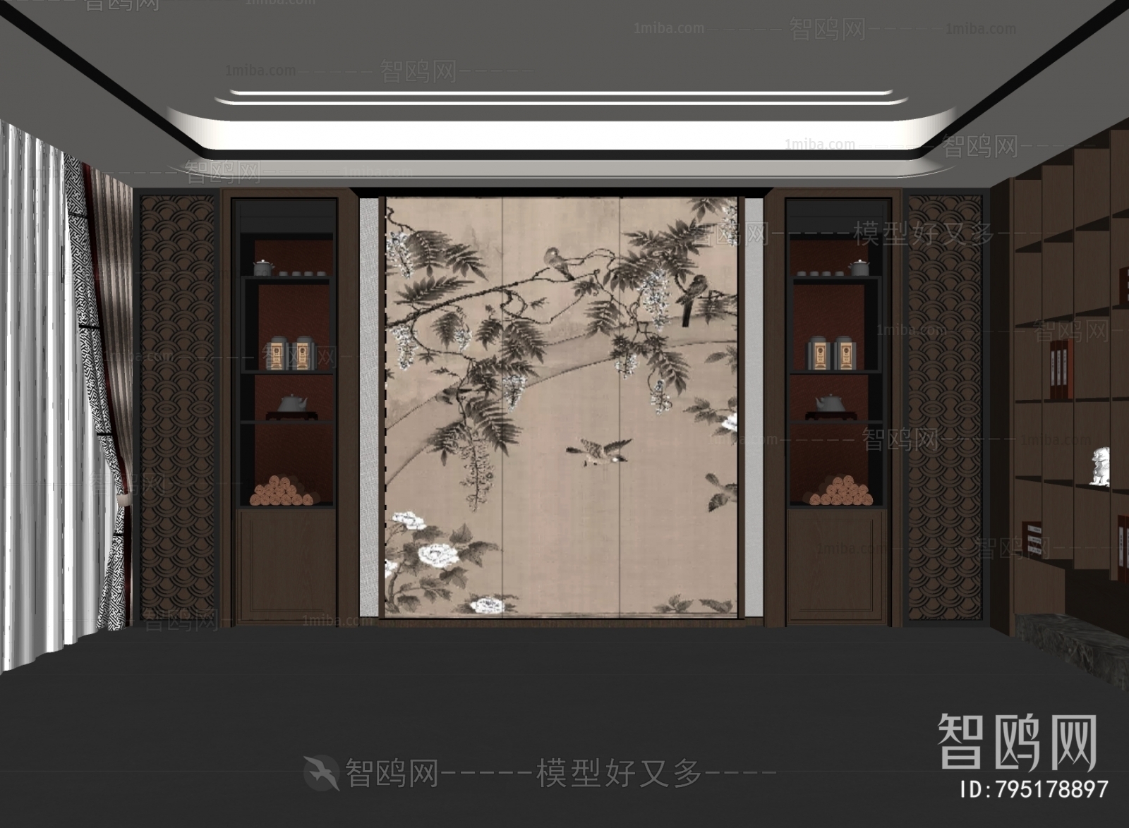 New Chinese Style Decorative Cabinet