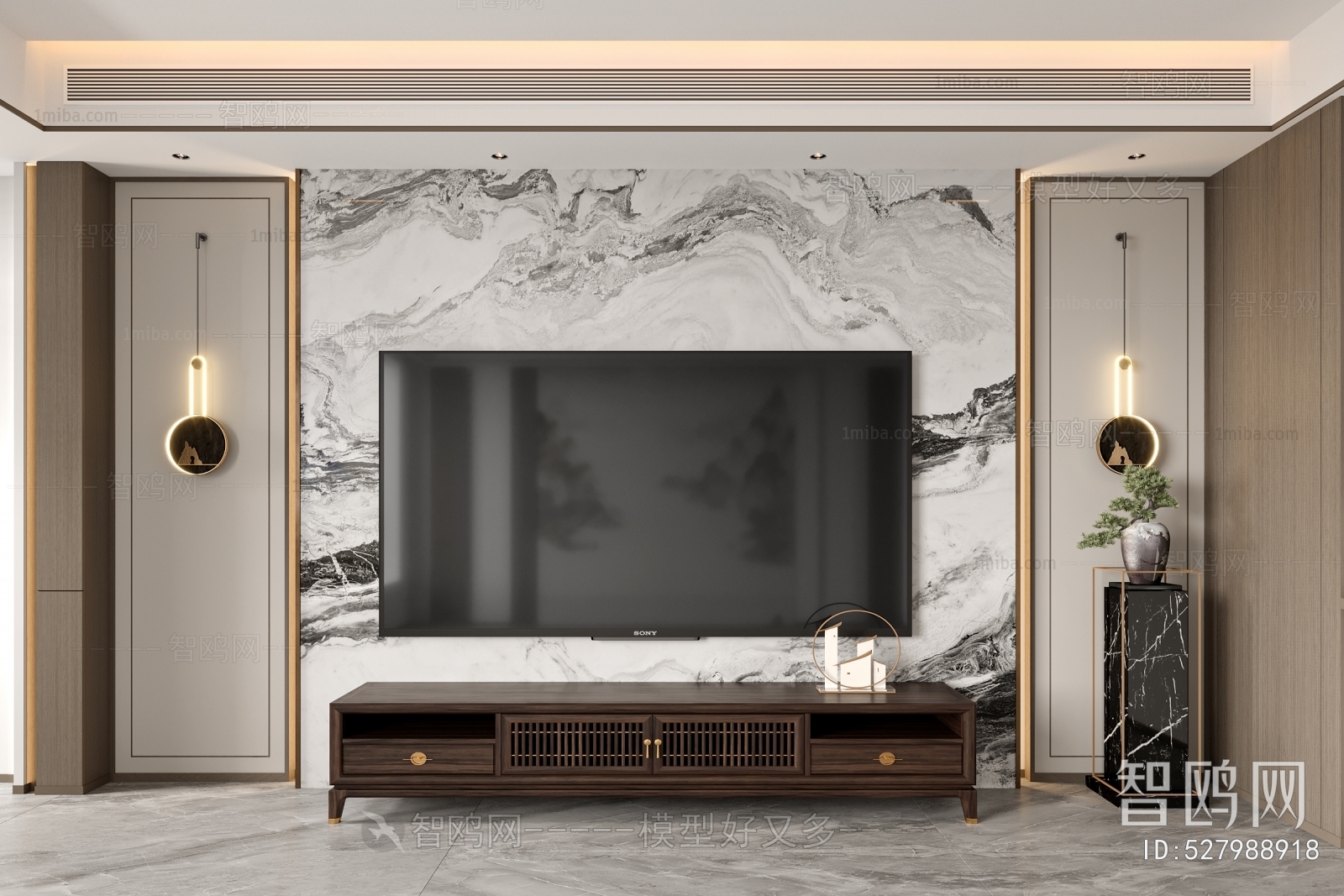 New Chinese Style TV Cabinet