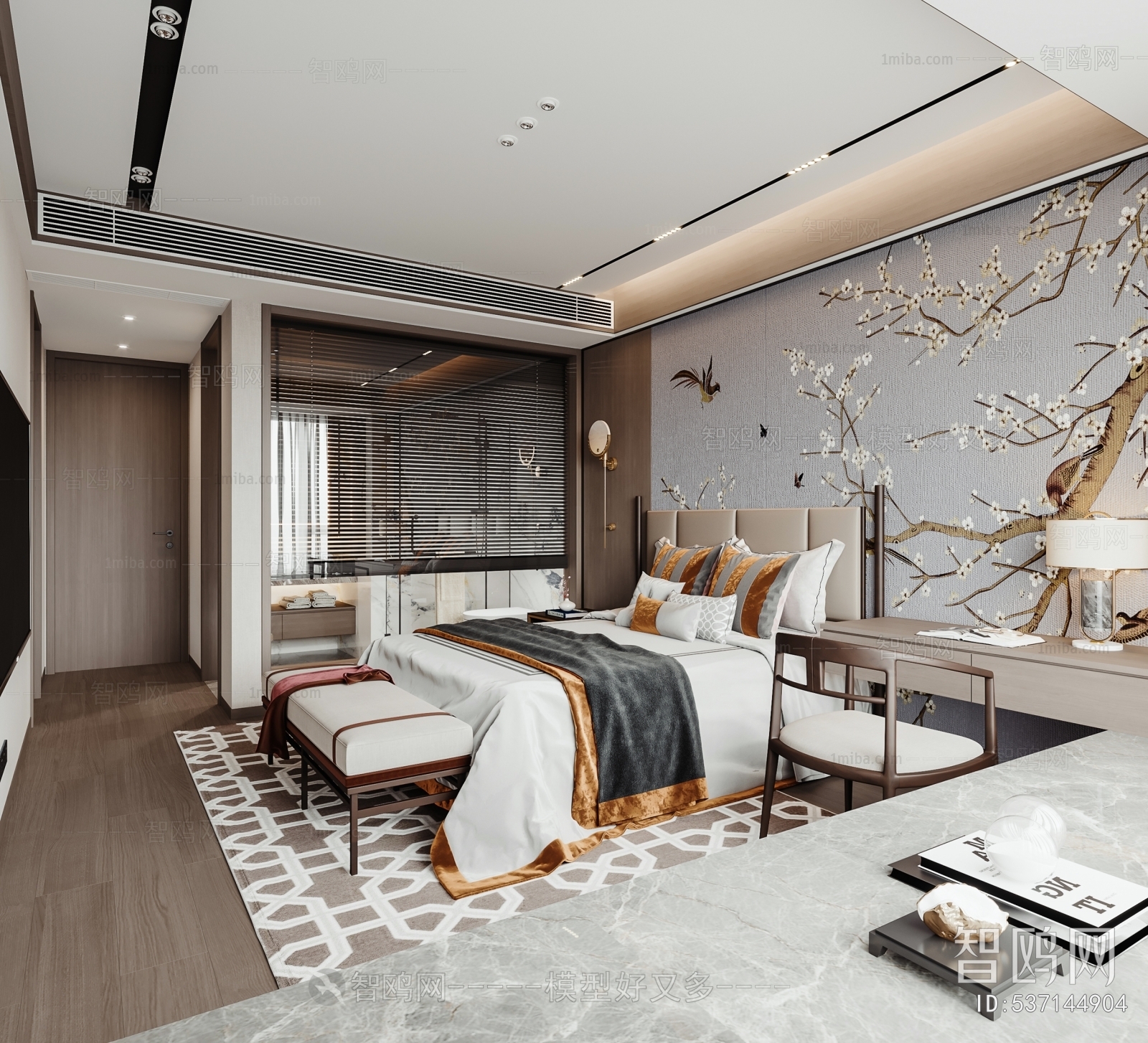 New Chinese Style Bedroom