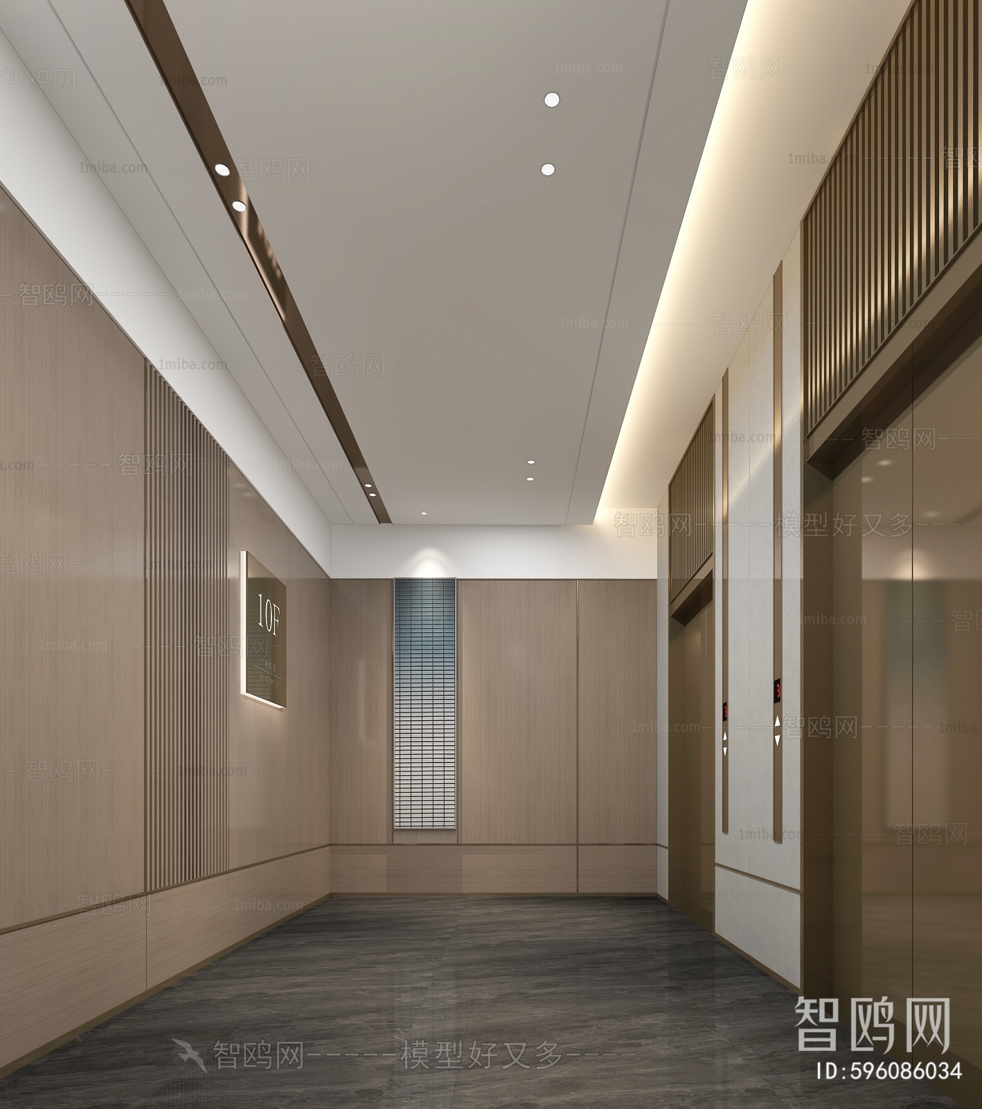 Modern Office Elevator Hall