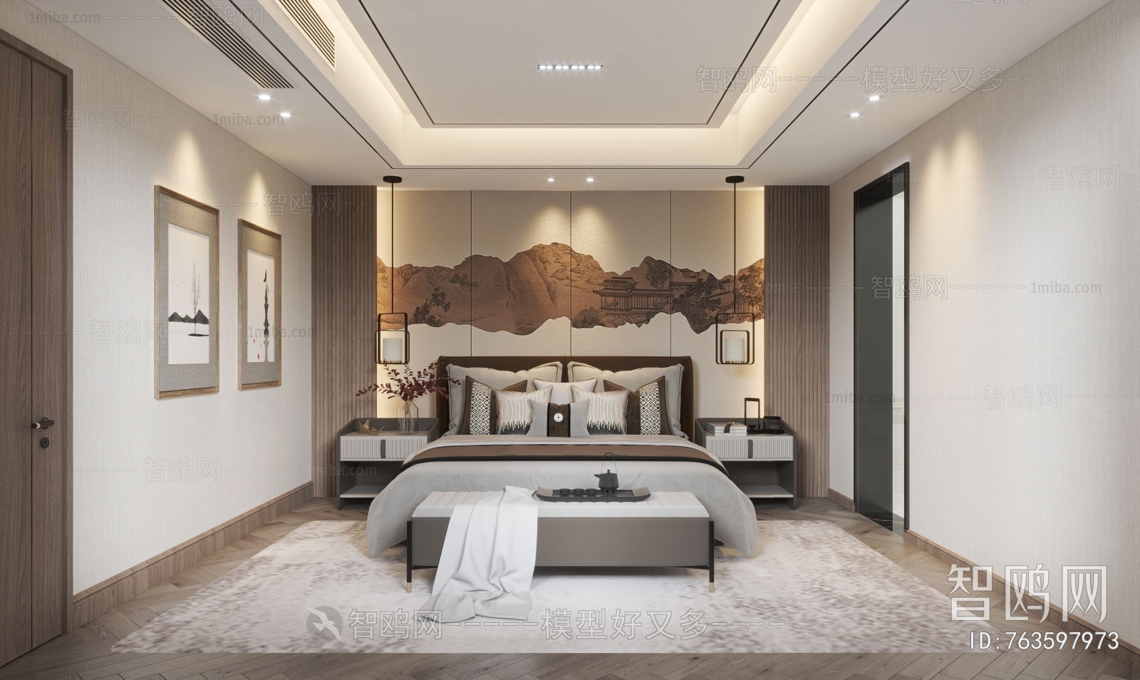 New Chinese Style Bedroom