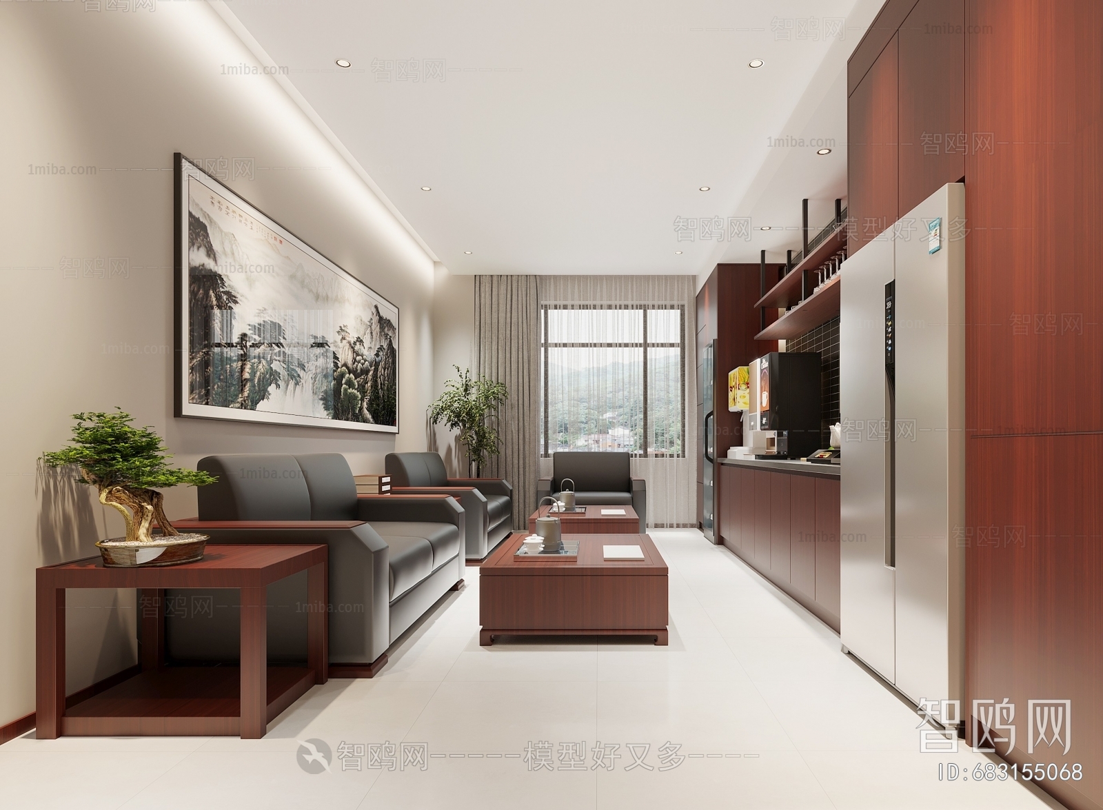 Modern Office Living Room