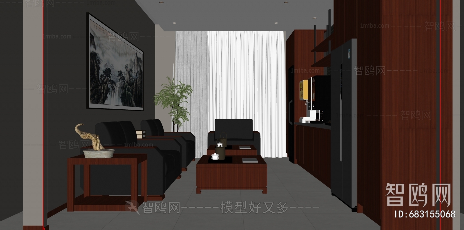 Modern Office Living Room