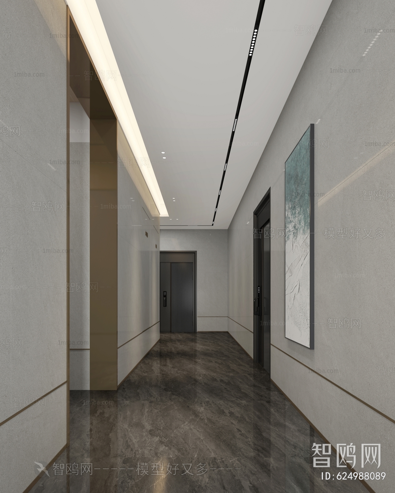 Modern Office Elevator Hall