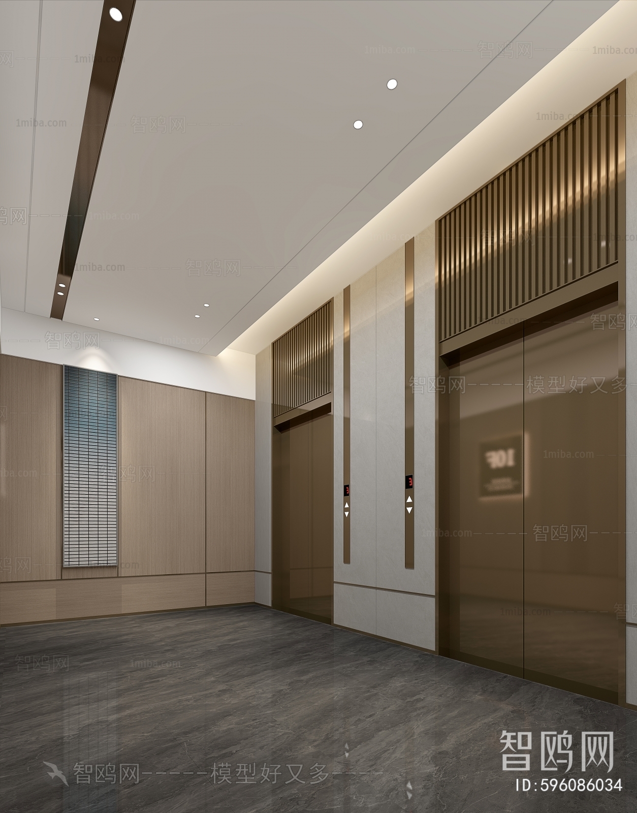 Modern Office Elevator Hall