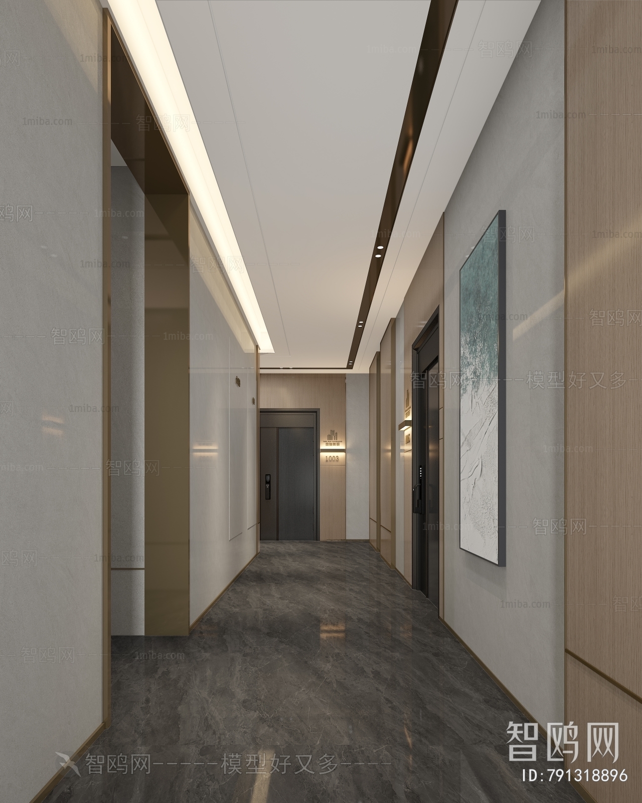 Modern Corridor/elevator Hall