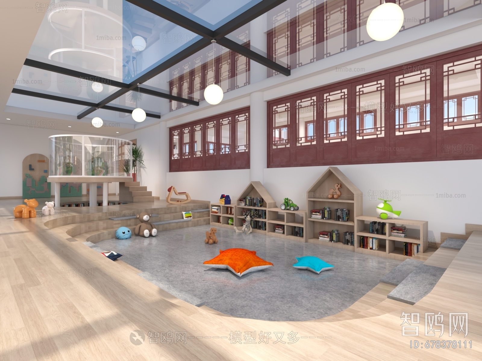 新中式幼儿园阅读室