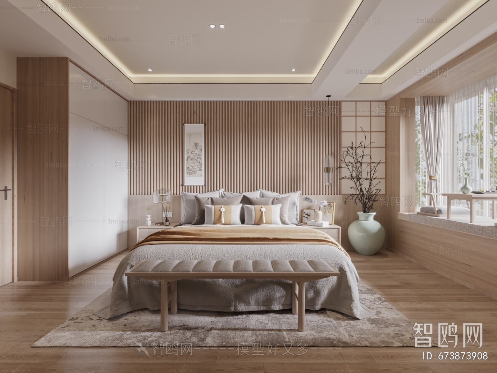 New Chinese Style Bedroom