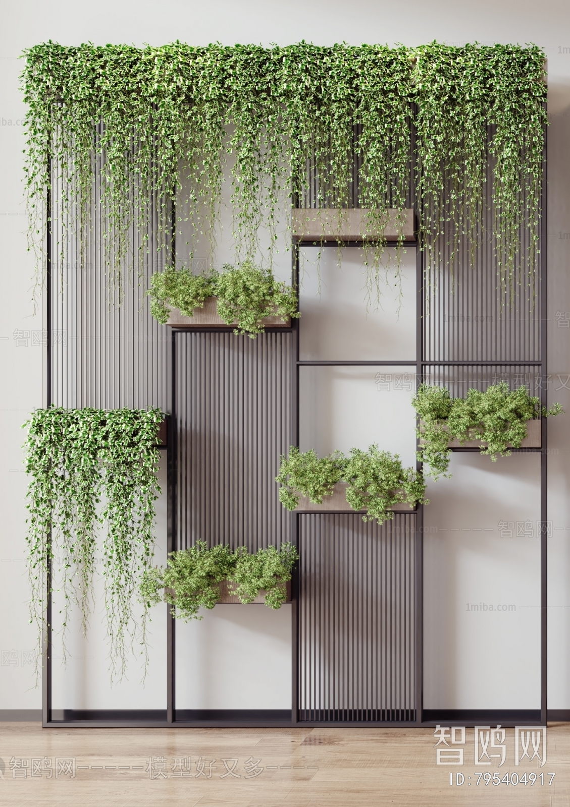 现代花架植物墙