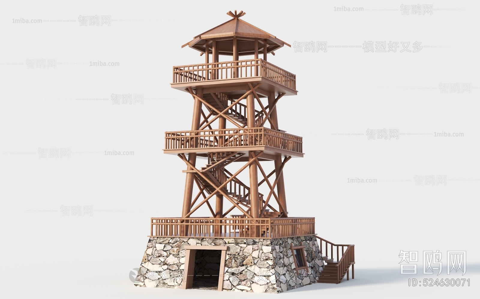 中式观鸟塔 景观塔