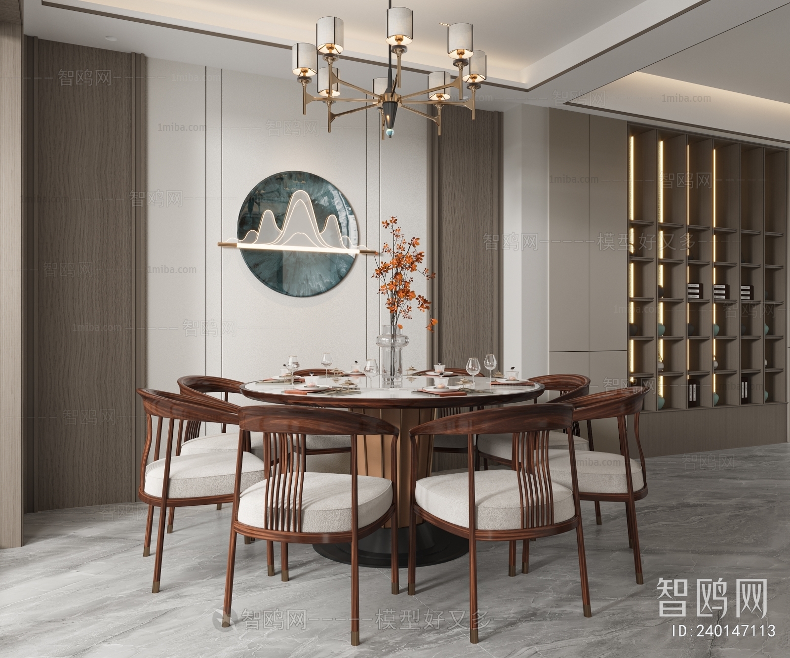 New Chinese Style Dining Room