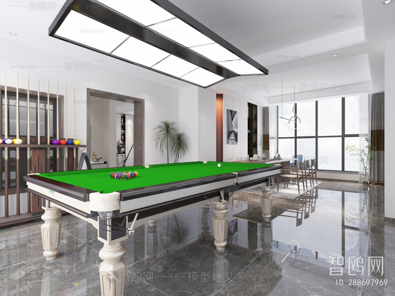 Modern Billiards Room