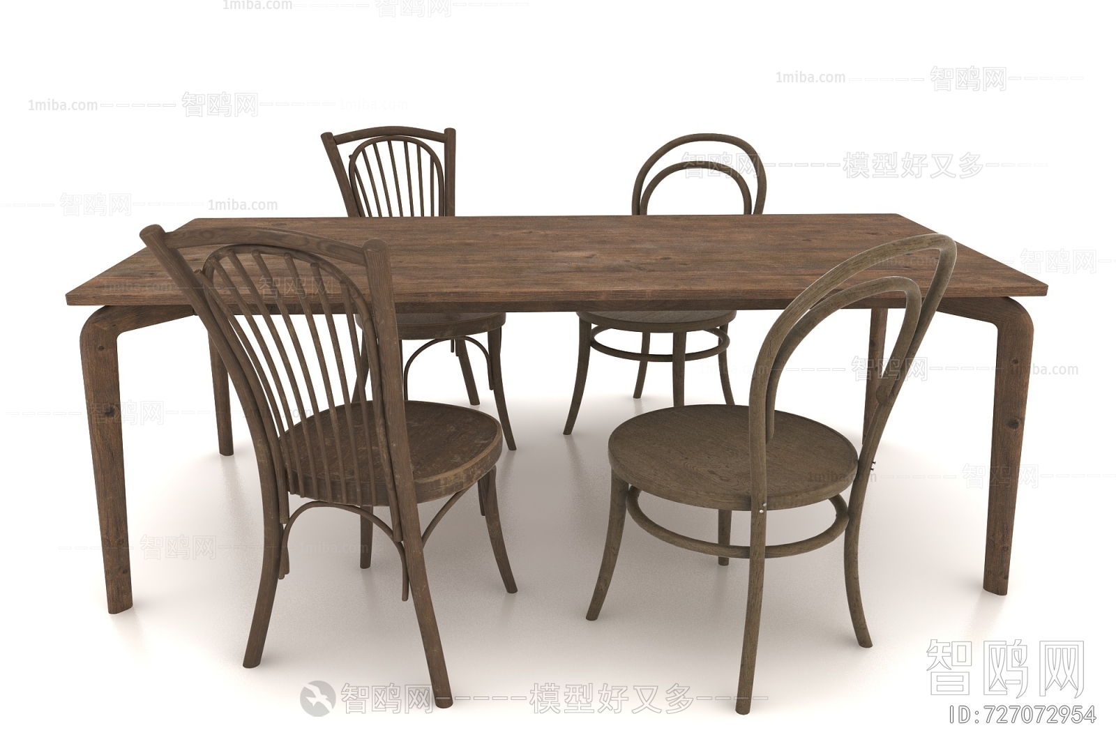 Wabi-sabi Style Dining Table And Chairs