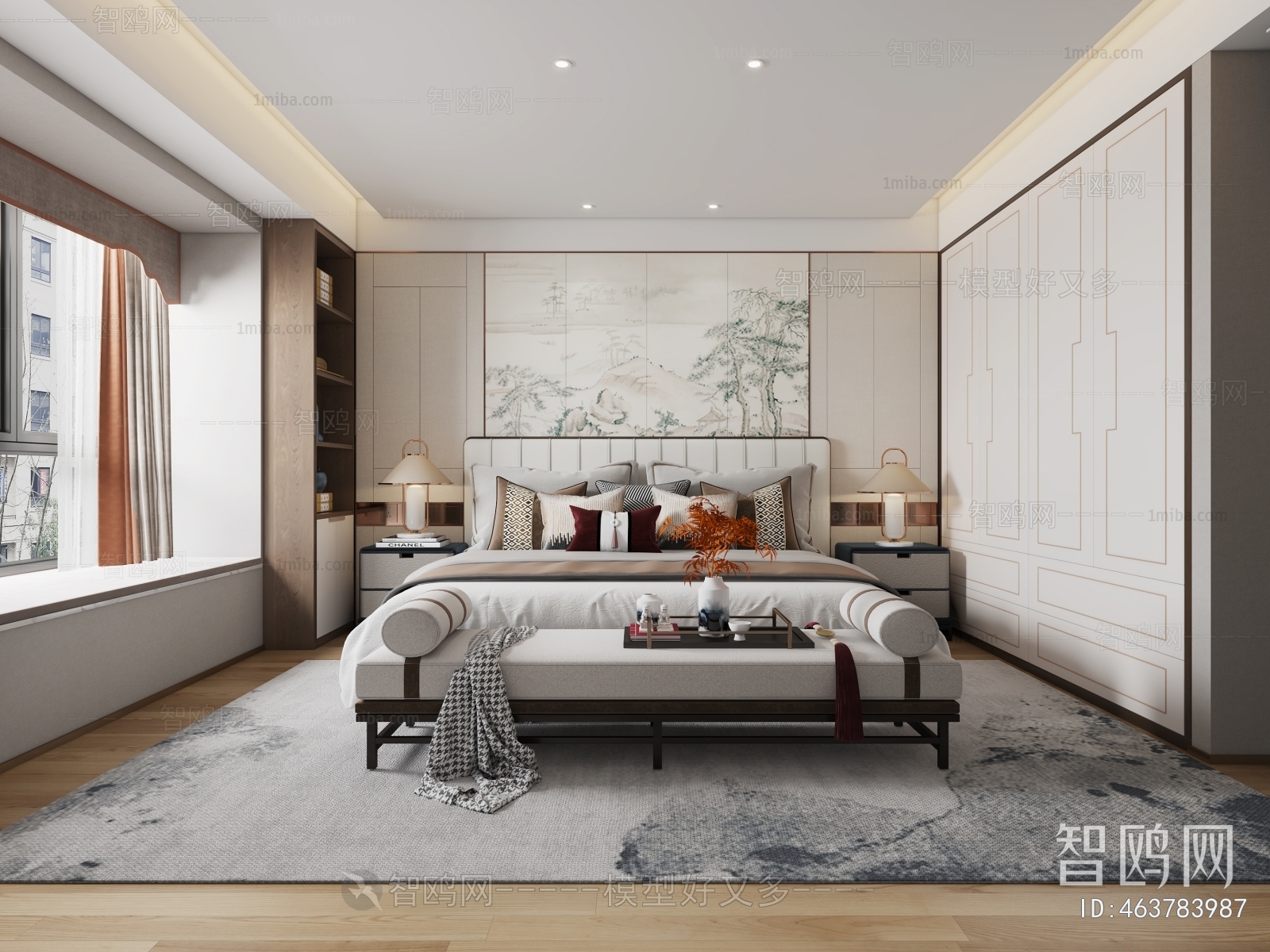 New Chinese Style Bedroom