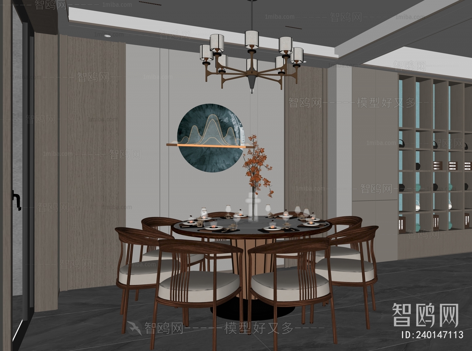 New Chinese Style Dining Room