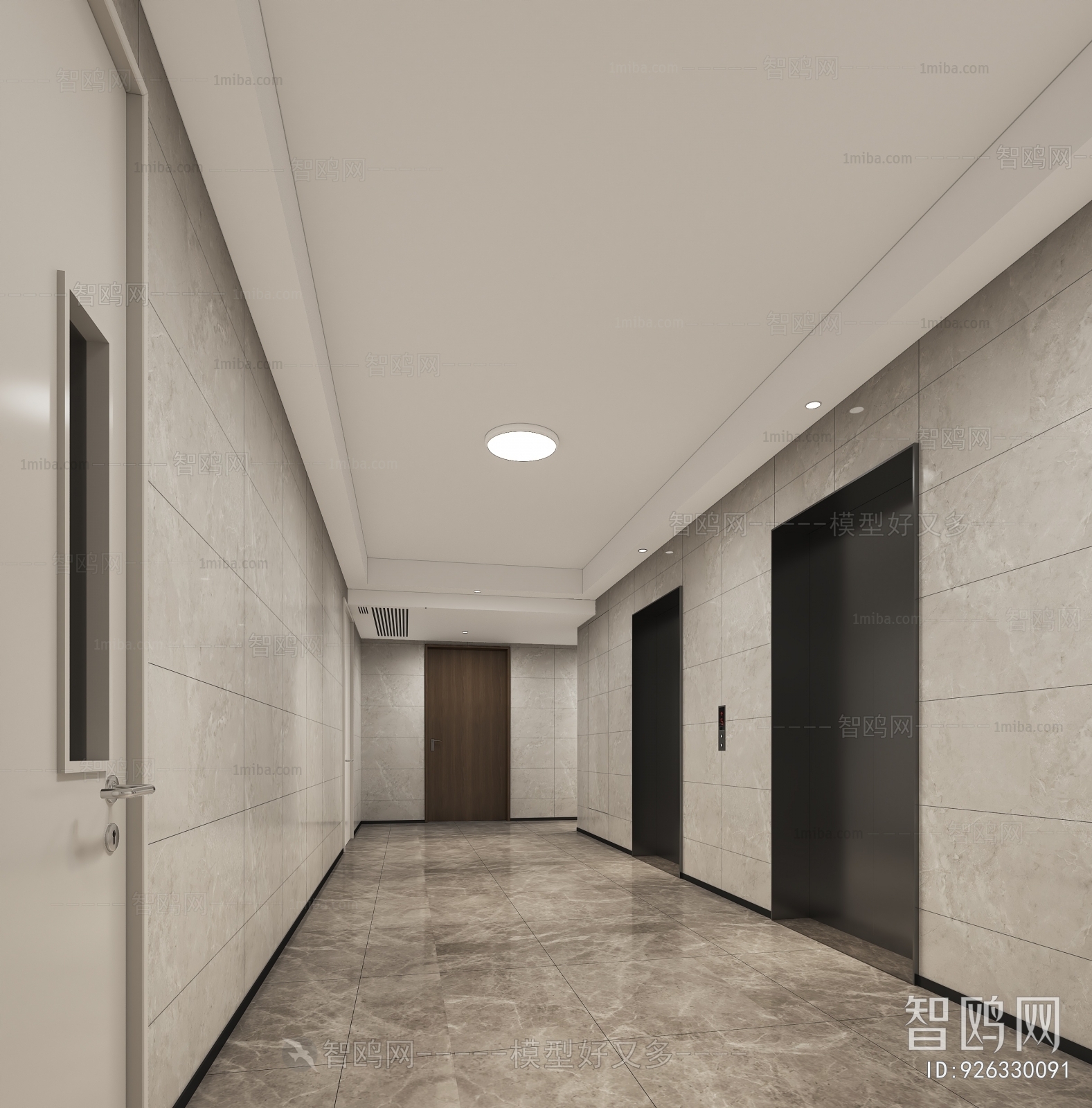 Modern Office Elevator Hall