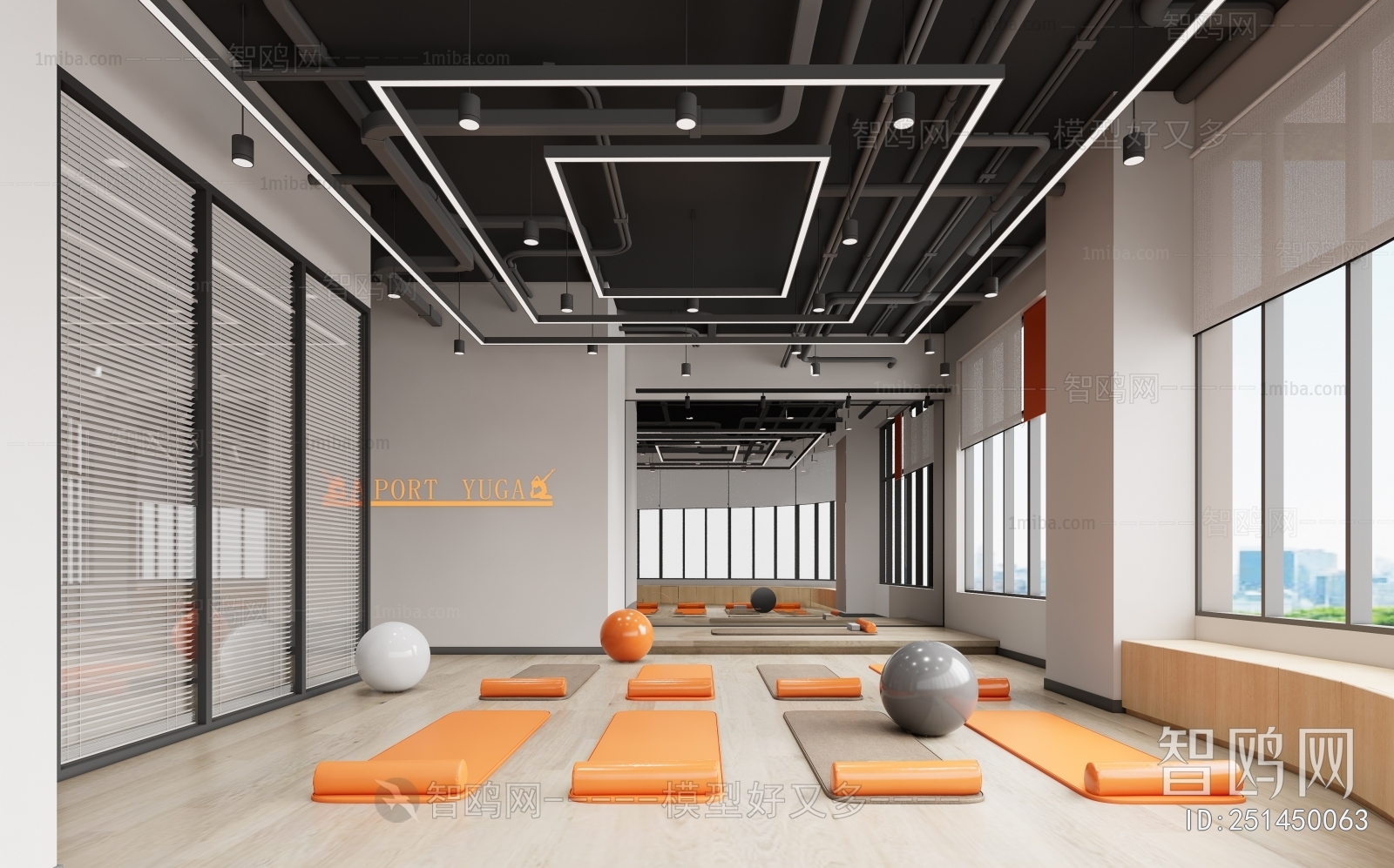 现代瑜伽室 健身房