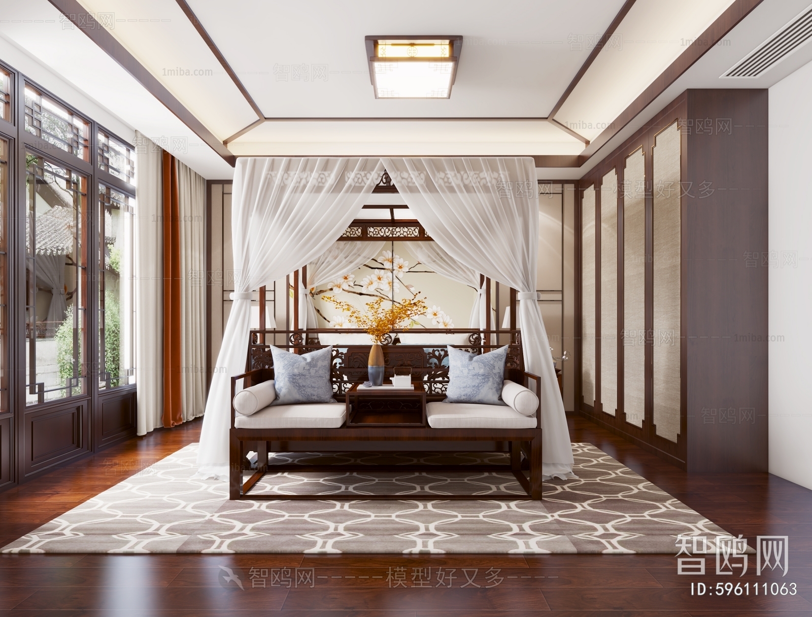 New Chinese Style Bedroom