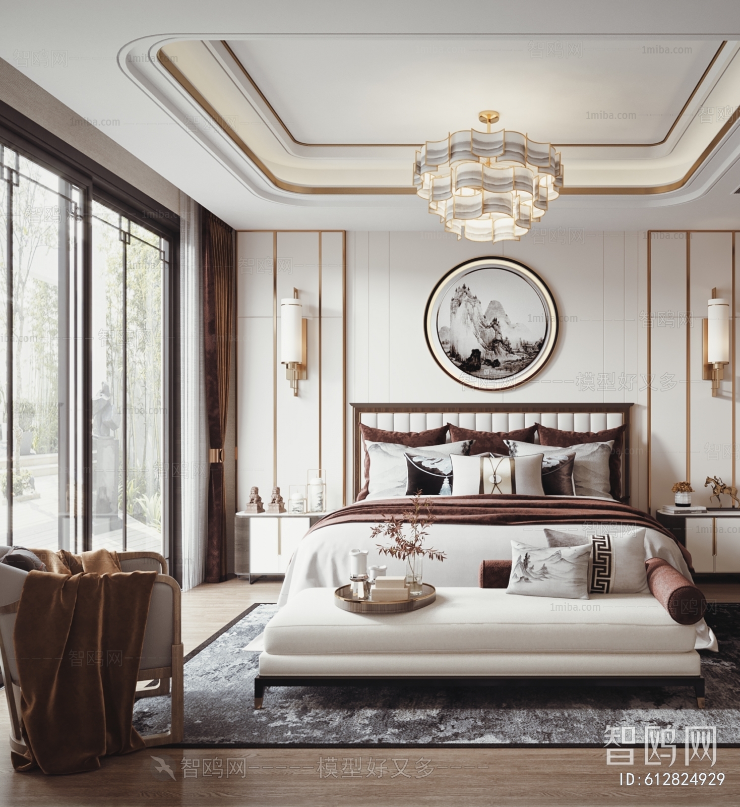 New Chinese Style Bedroom