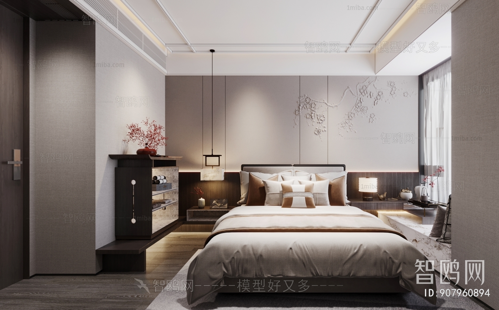 New Chinese Style Bedroom