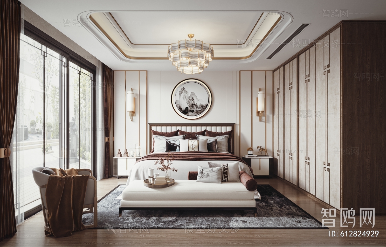 New Chinese Style Bedroom