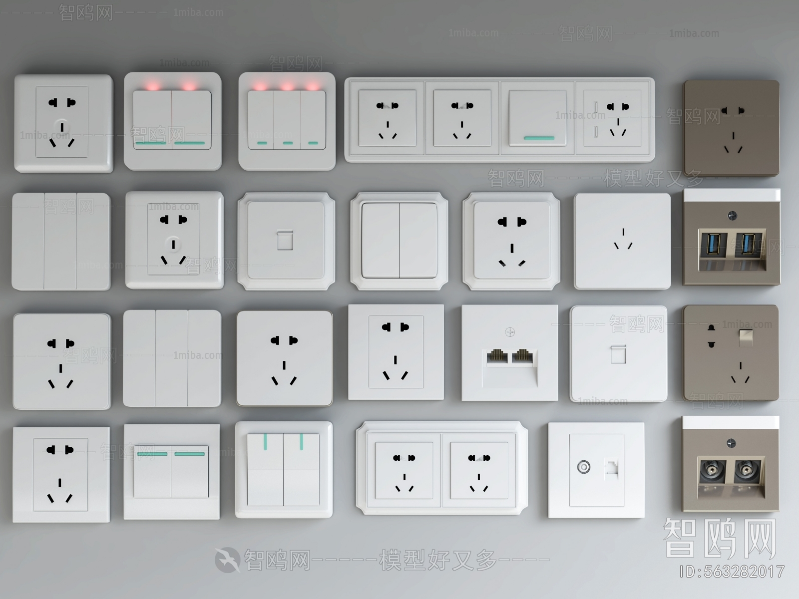 Modern Switch Socket Panel