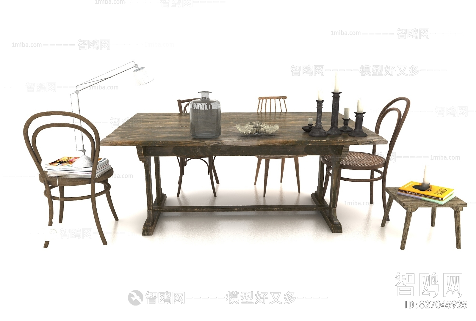 Wabi-sabi Style Dining Table And Chairs