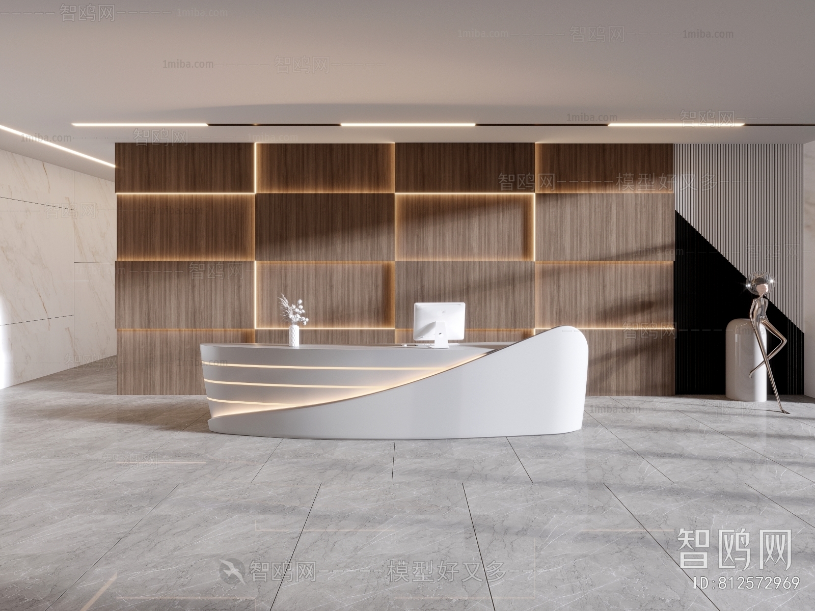 Modern Office Reception Desk