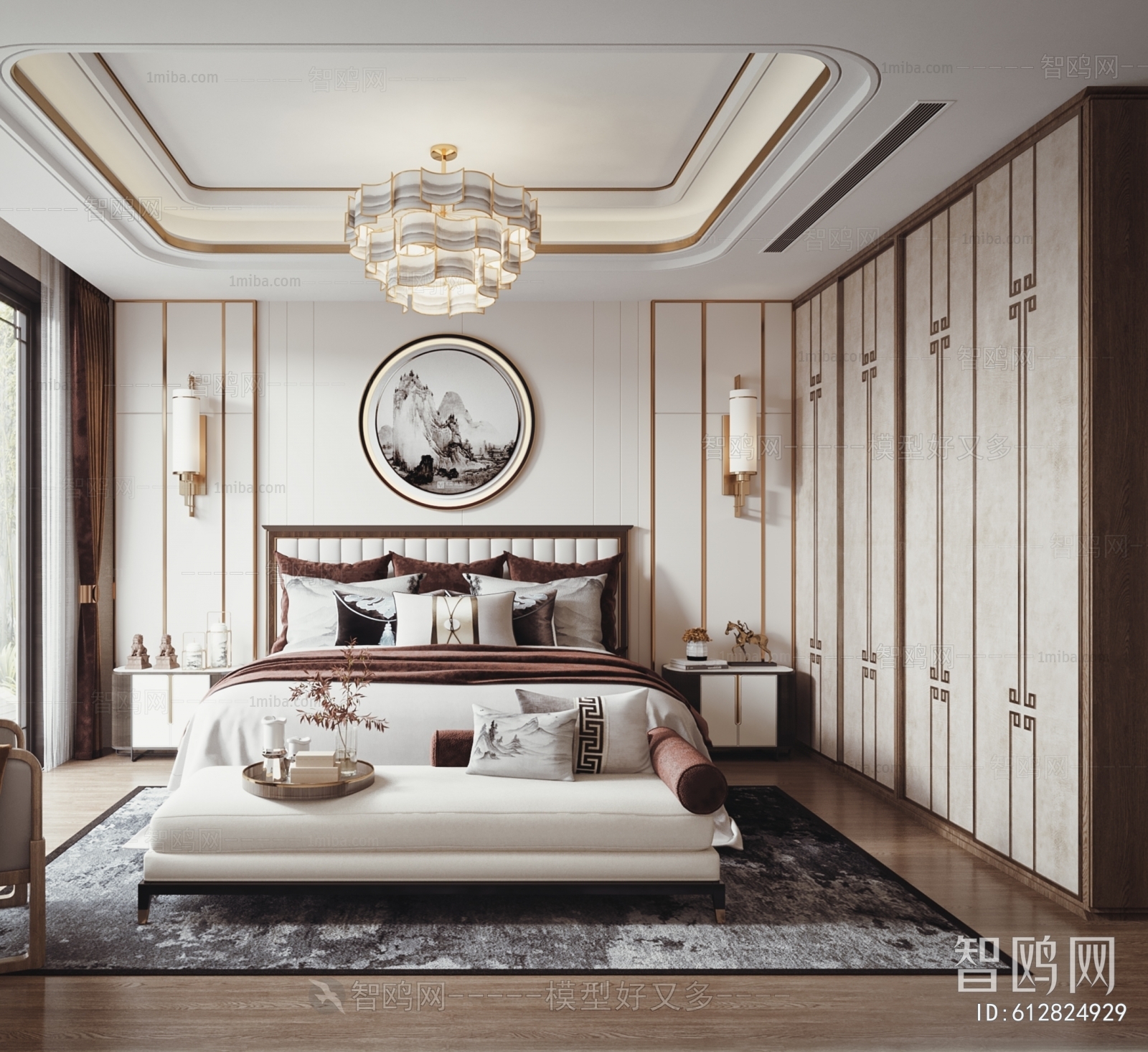 New Chinese Style Bedroom