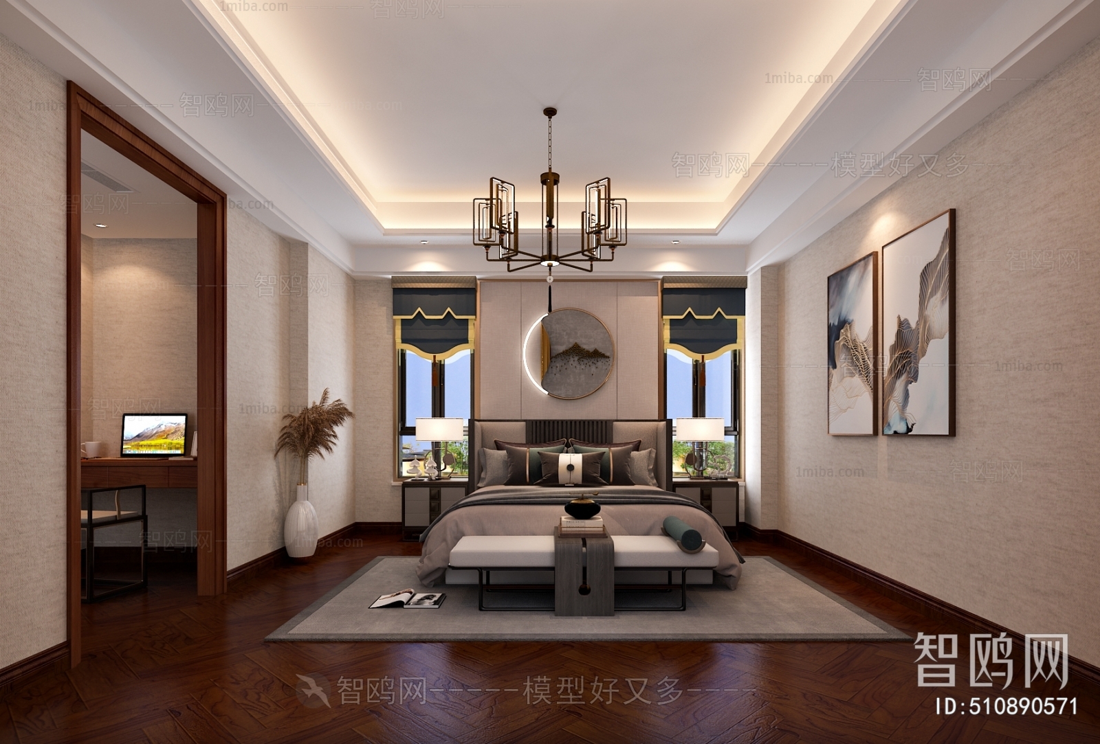 New Chinese Style Bedroom