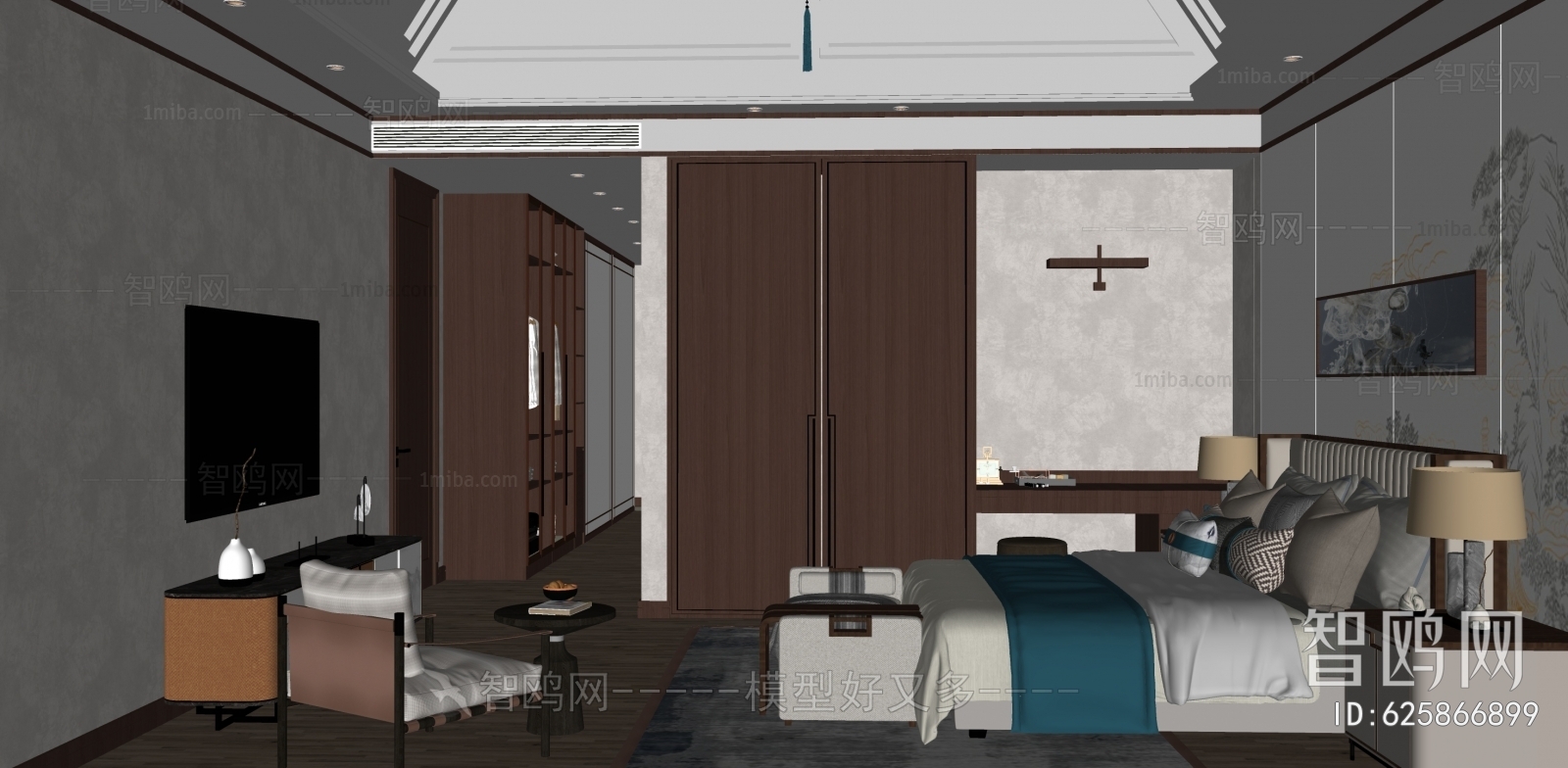 New Chinese Style Bedroom