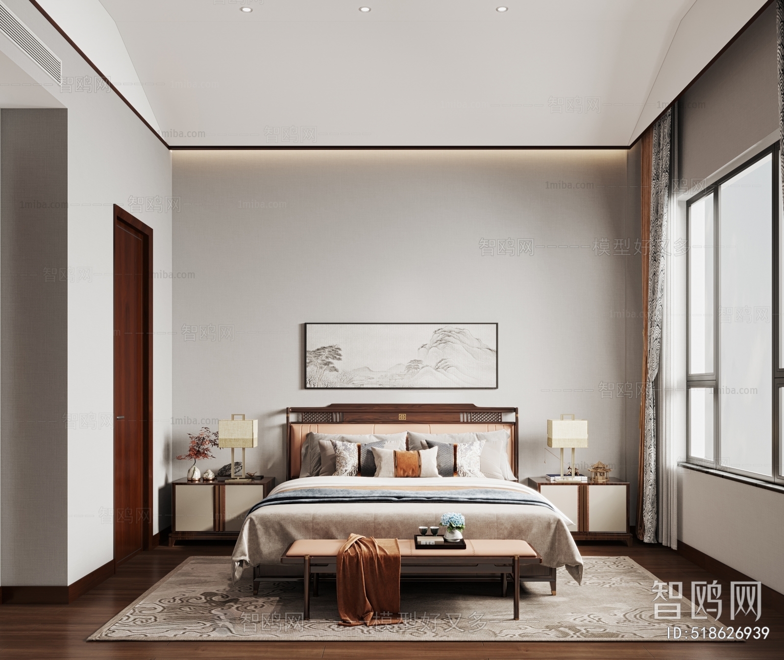 New Chinese Style Bedroom