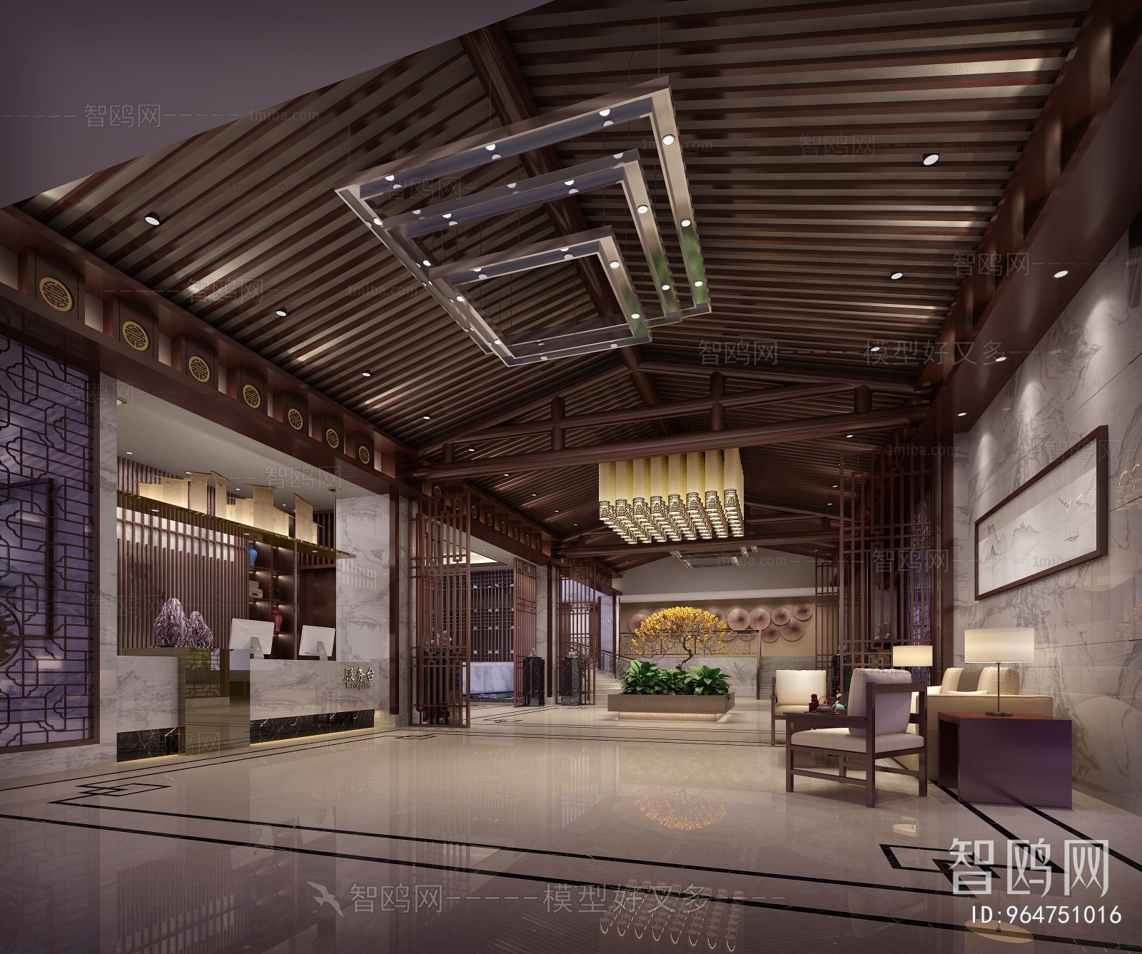 New Chinese Style Lobby Hall