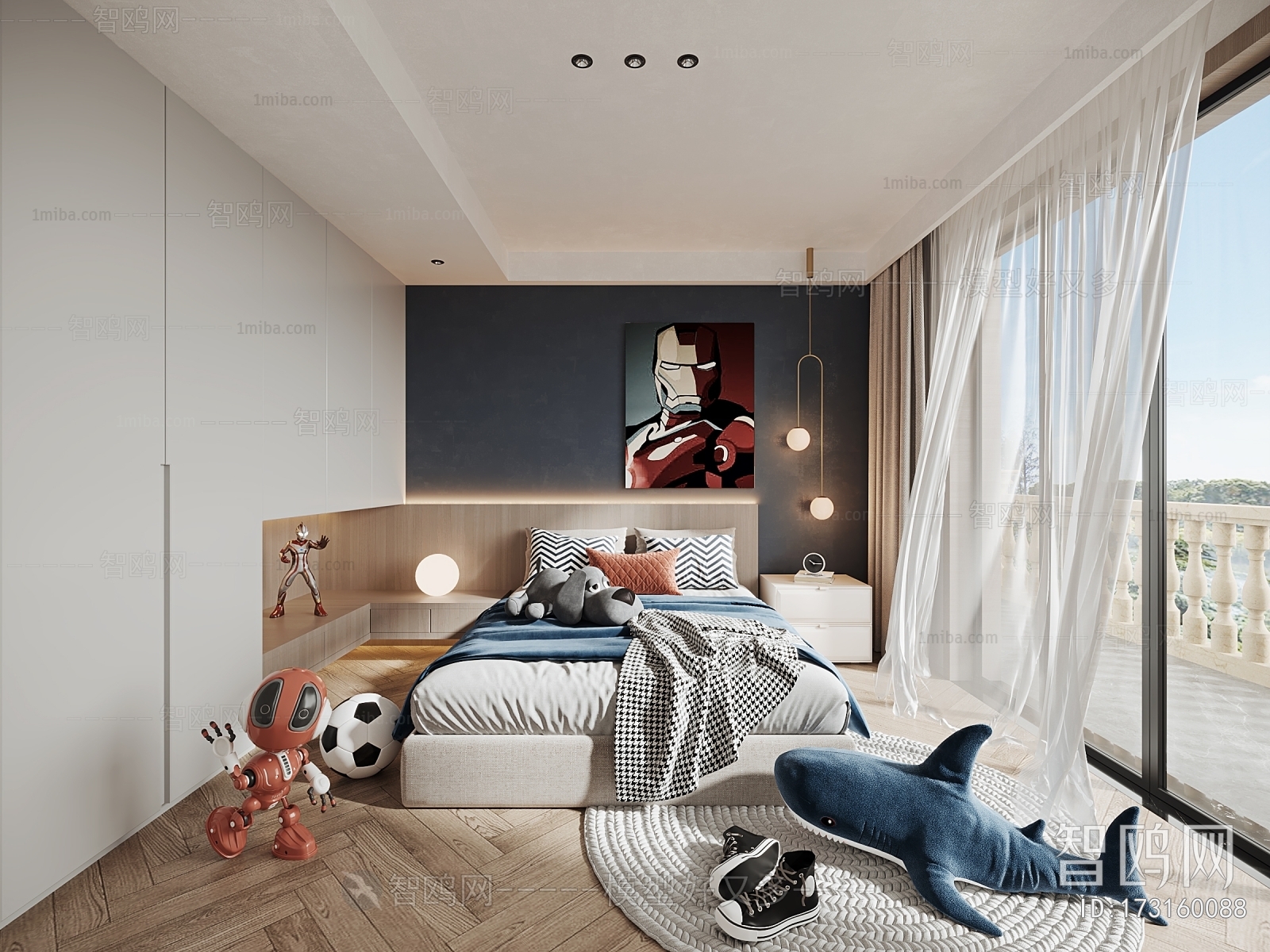 Modern Boy's Room And Son's Room