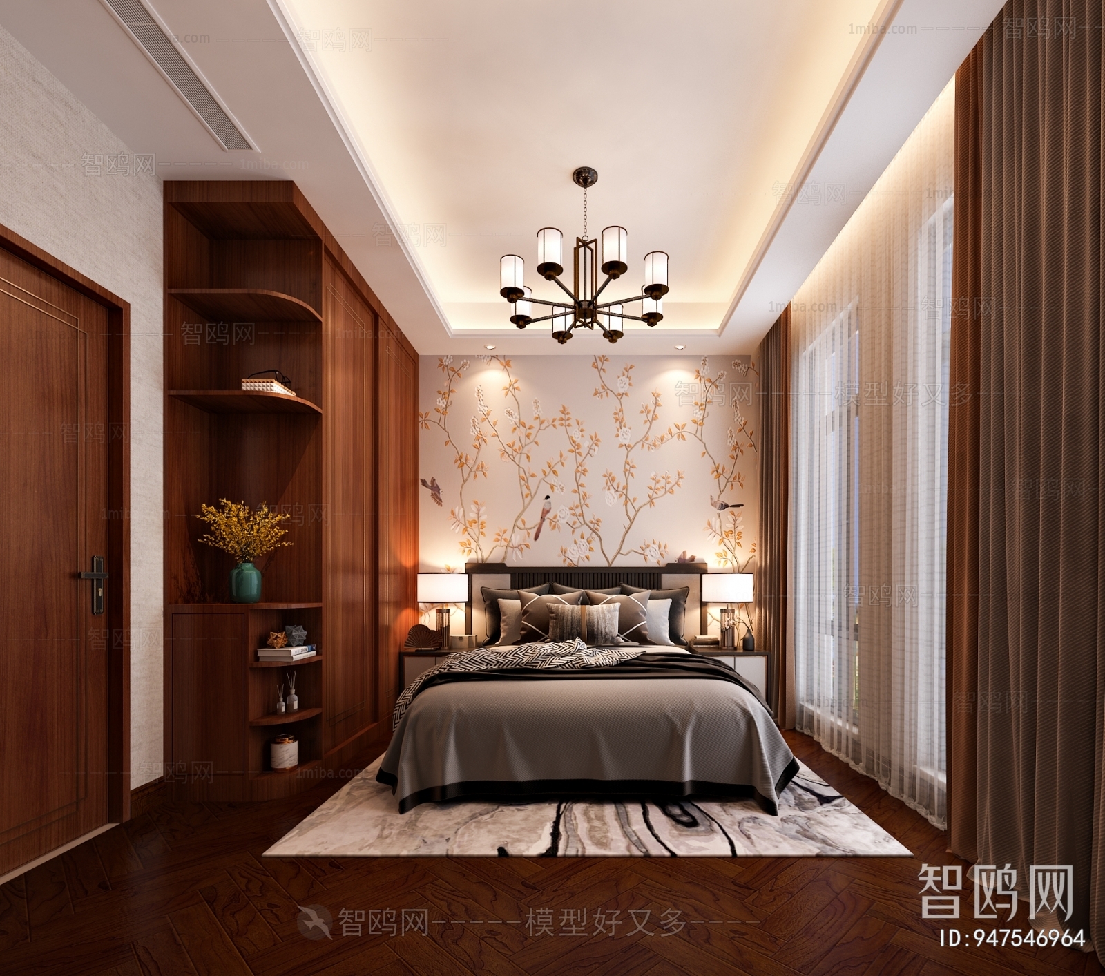 New Chinese Style Bedroom