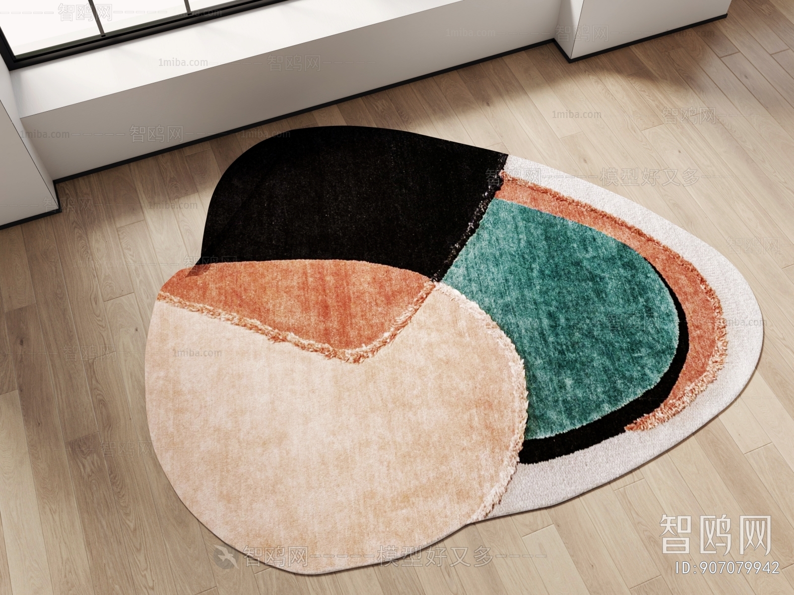 现代抽象异形地毯