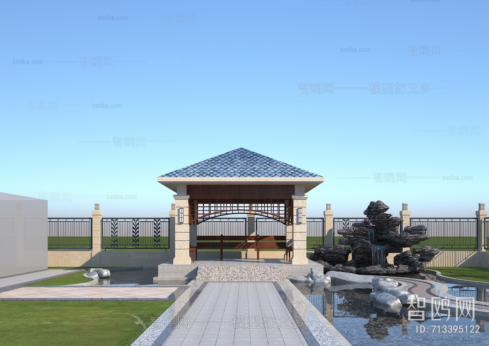 New Chinese Style Courtyard/landscape